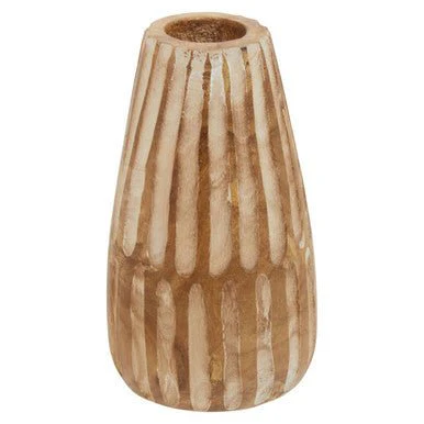 Arlo Large Wooden Engraved Vase - Image 5