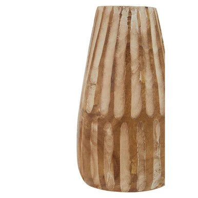 Arlo Large Wooden Engraved Vase - Image 8