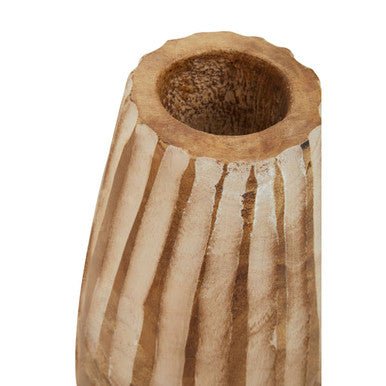 Arlo Large Wooden Engraved Vase - Image 9