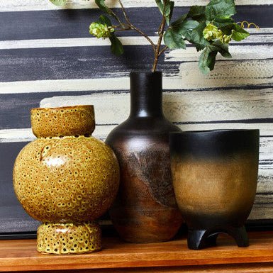Arlo Large Wooden Ombre Vase - Image 9
