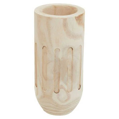 Arlo Natural Engraved Wooden Vase. - Image 5