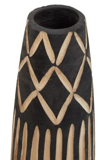 Arlo Small Engraved Wooden Vase. - Image 13