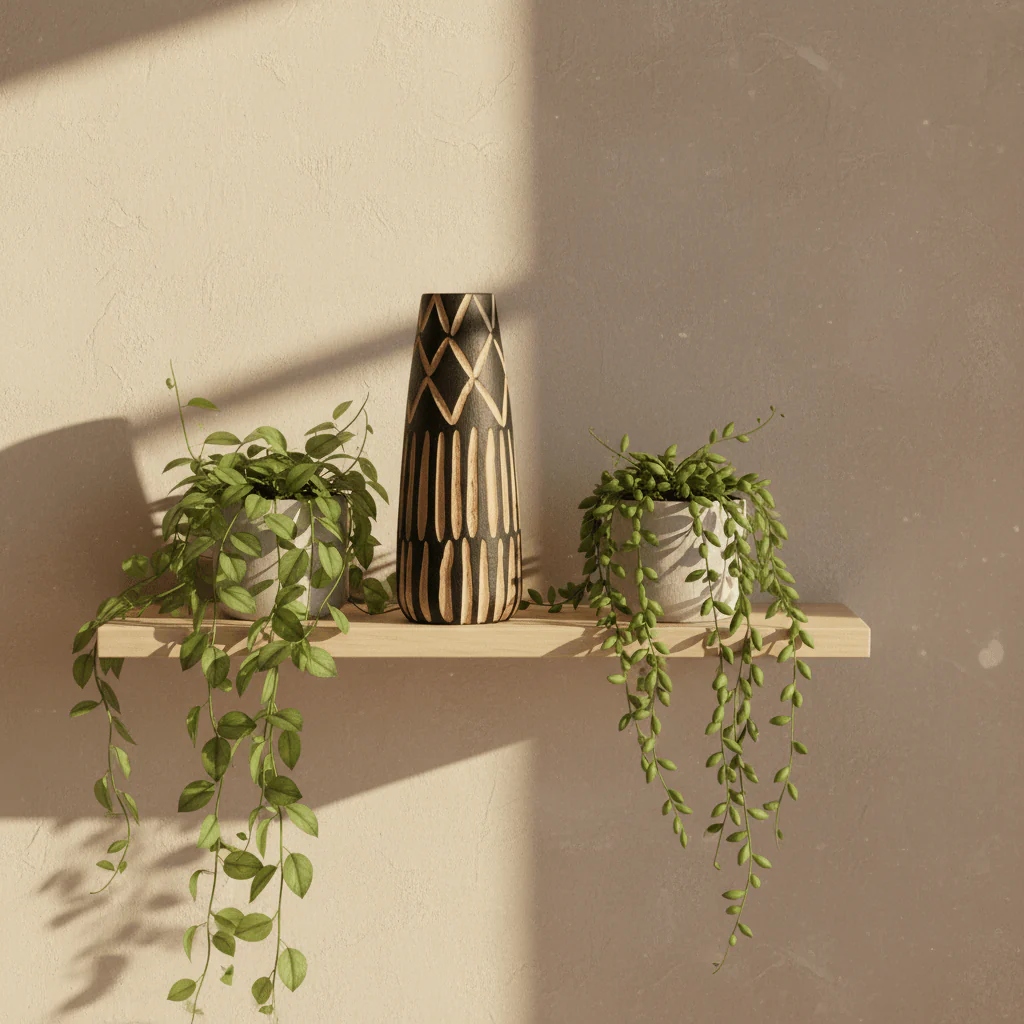 Arlo Small Engraved Wooden Vase. - Image 3