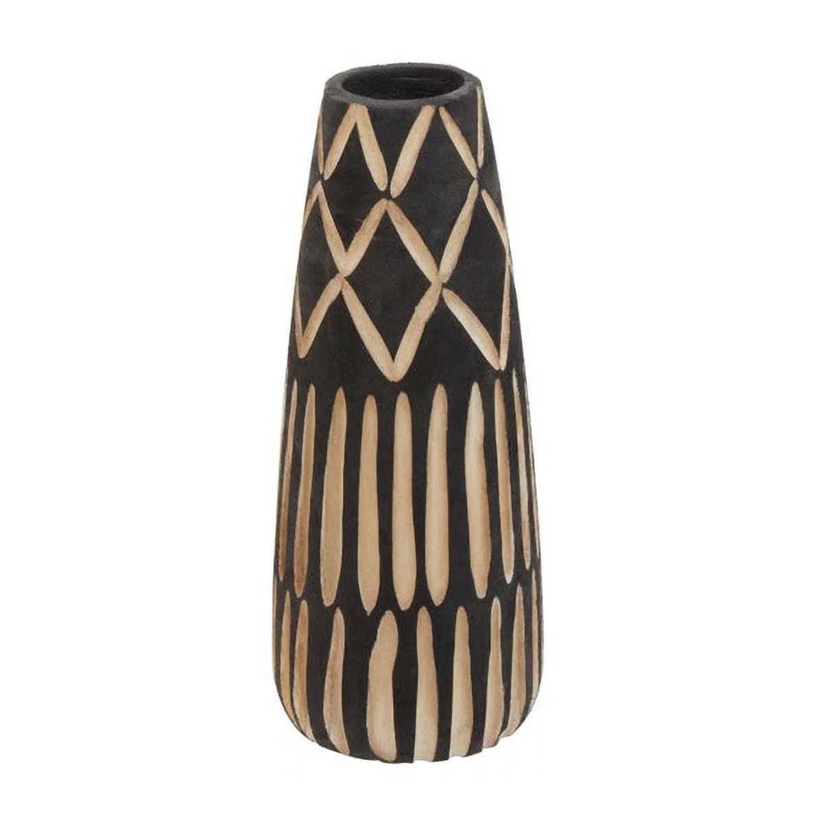 Arlo Small Engraved Wooden Vase. - Image 5