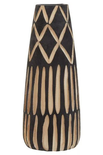 Arlo Small Engraved Wooden Vase. - Image 6