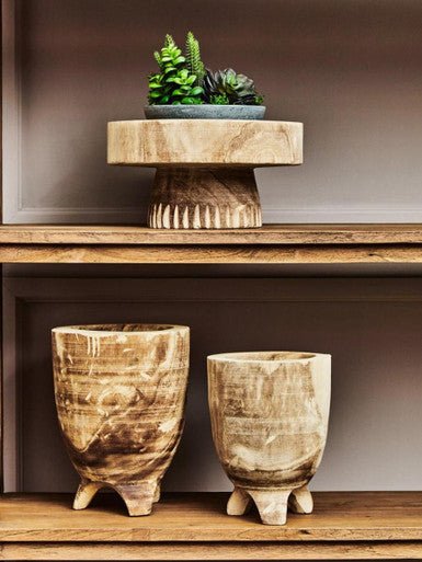 Arlo Small Natural Wooden Planter - Image 6