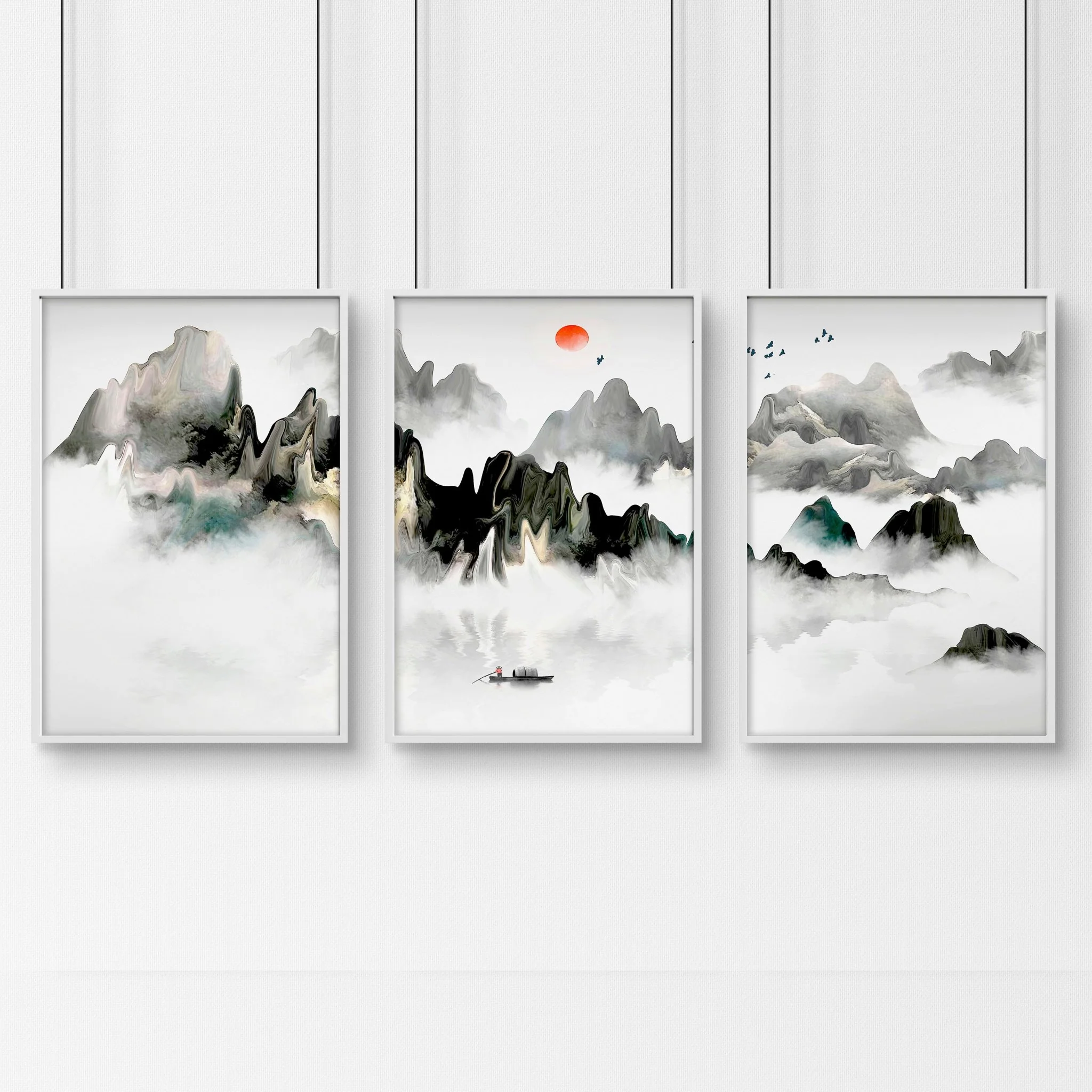 Art for a bedroom | set of 3 Japanese wall art - Image 9