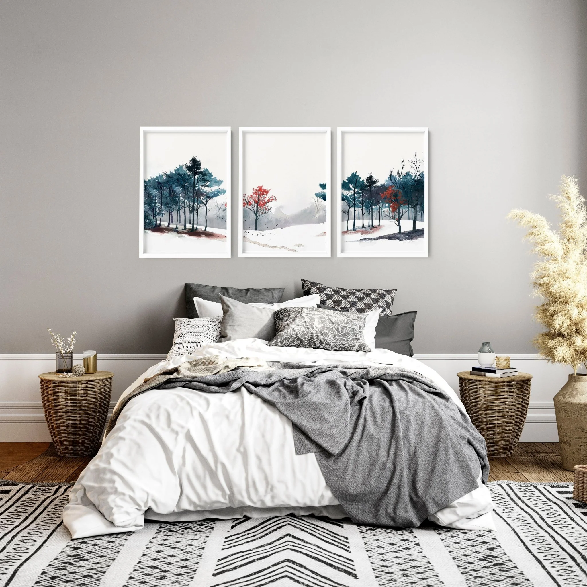 Art For A Bedroom Wall | Set of 3 wall art prints - Image 5