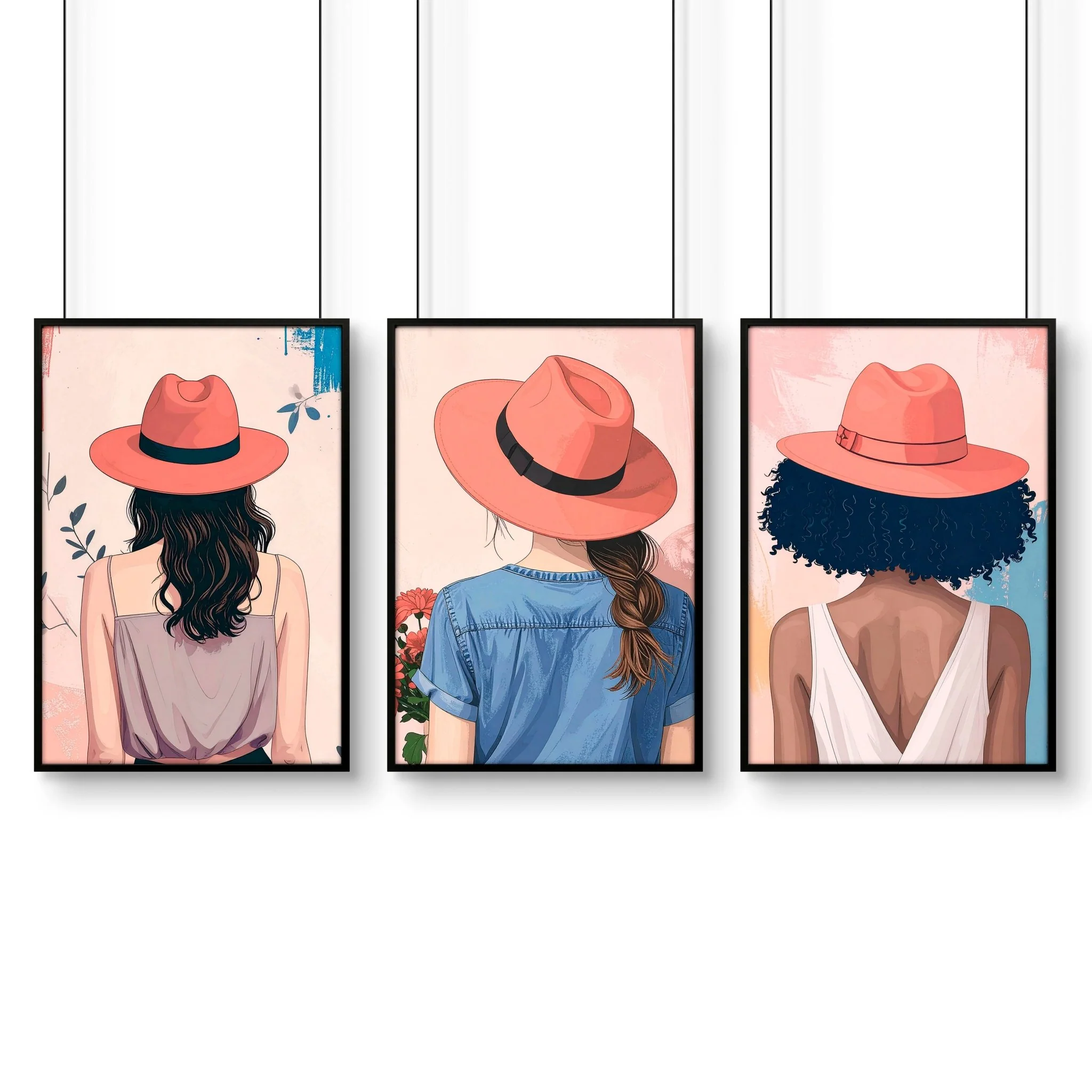 Art For Bedroom | Set of 3 Boho Women Wall art Prints - Image 9