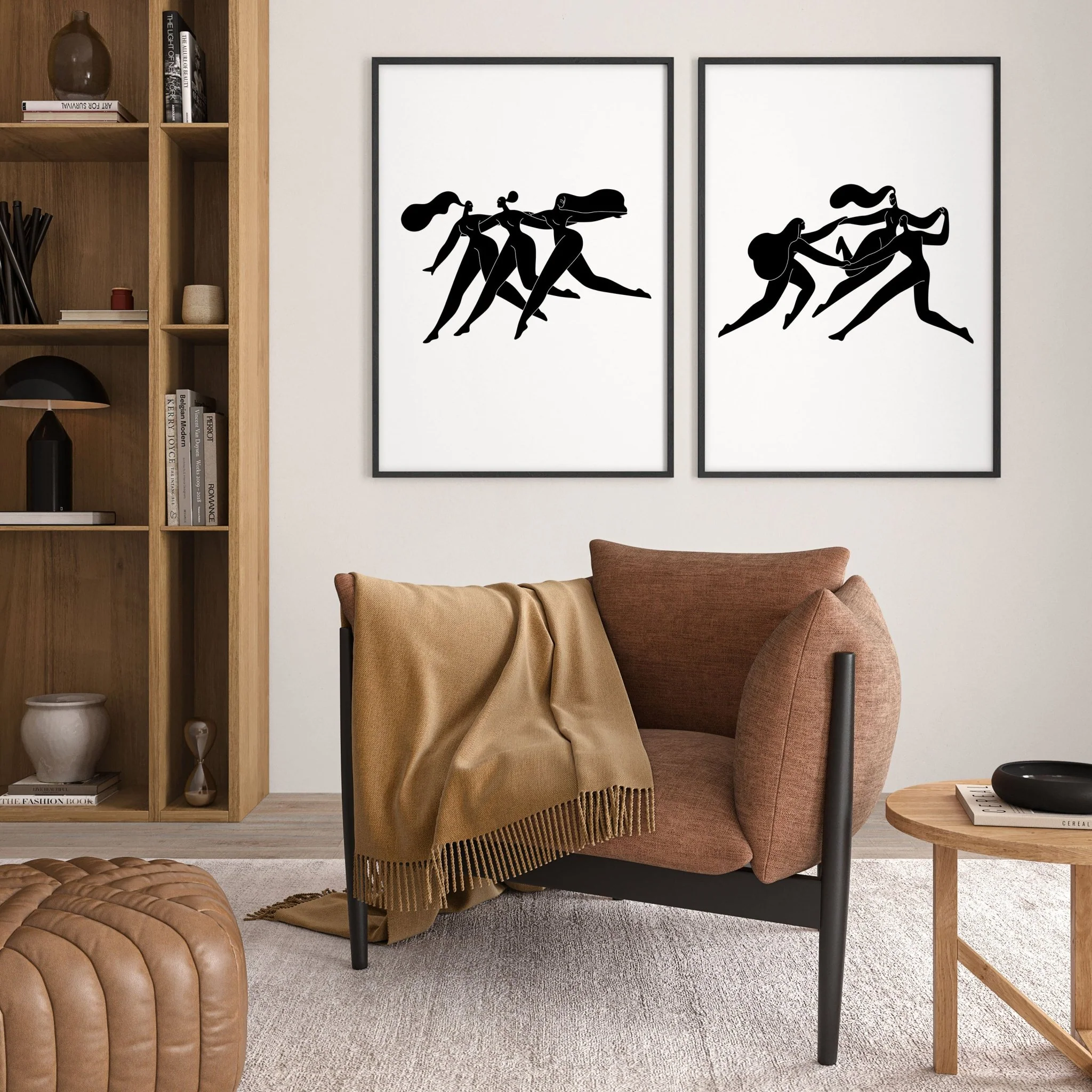 Art For Hallway | Set of 2 Boho Women Wall art Prints - Image 4