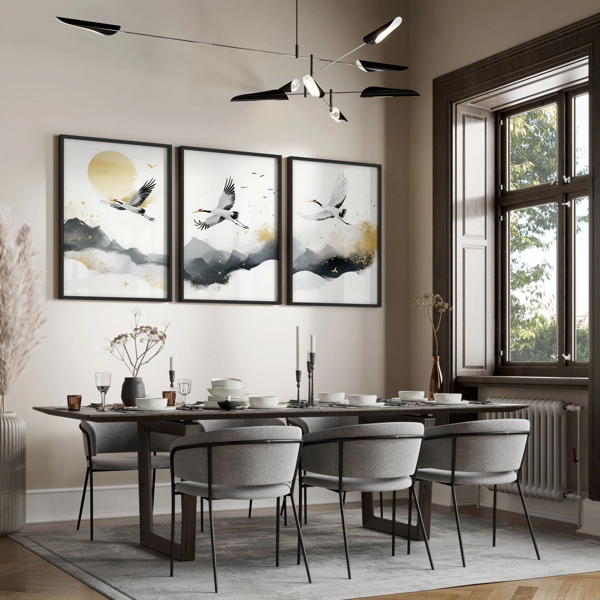 Art For Huge Wall | Set of 3 Asian Inspired Wall art Prints - Image 10