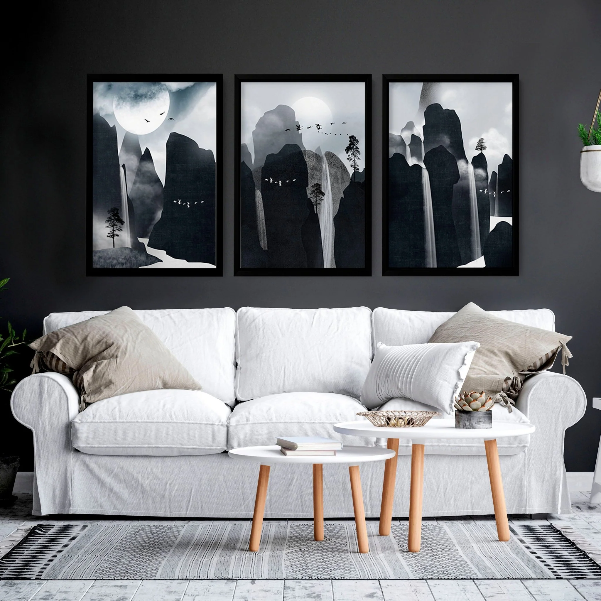 Art for living room wall | set of 3 Contemporary art prints - Image 3