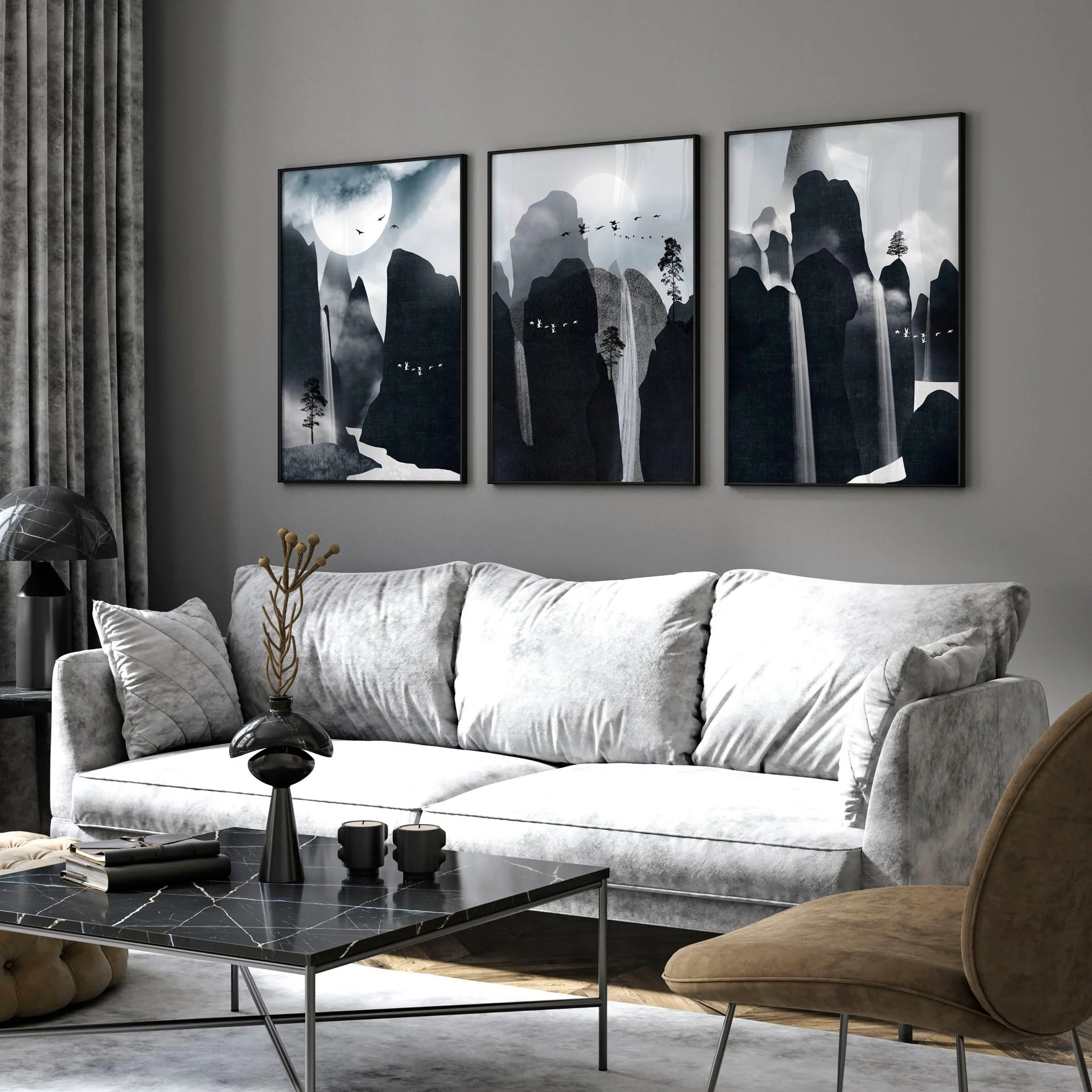 Art for living room wall | set of 3 Contemporary art prints - Image 4