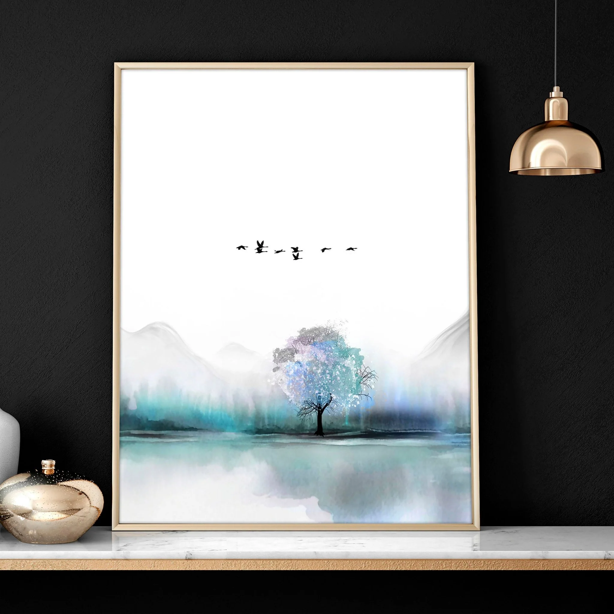 Art for living room walls | set of 3 Zen landscape art prints - Image 7