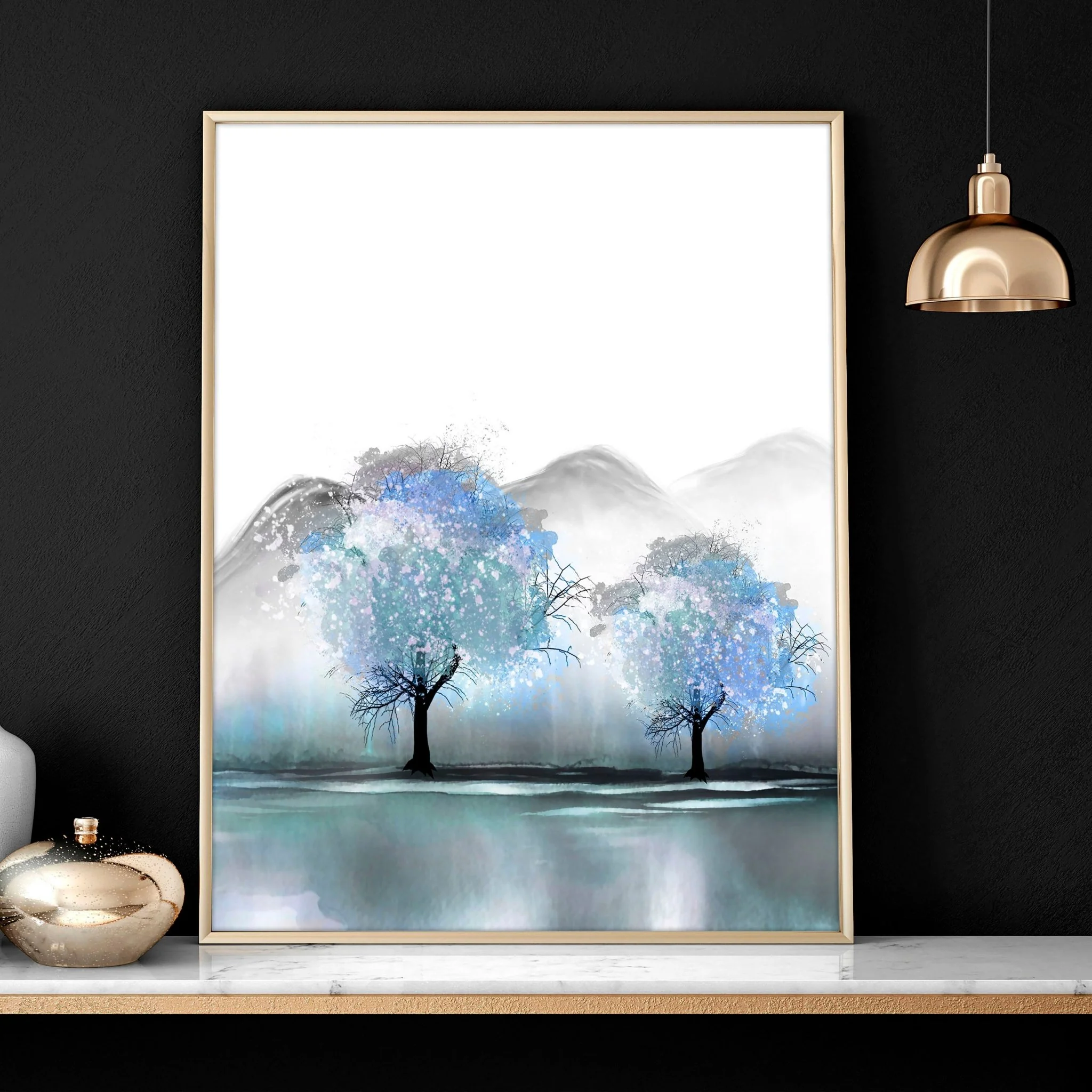 Art for living room walls | set of 3 Zen landscape art prints - Image 8