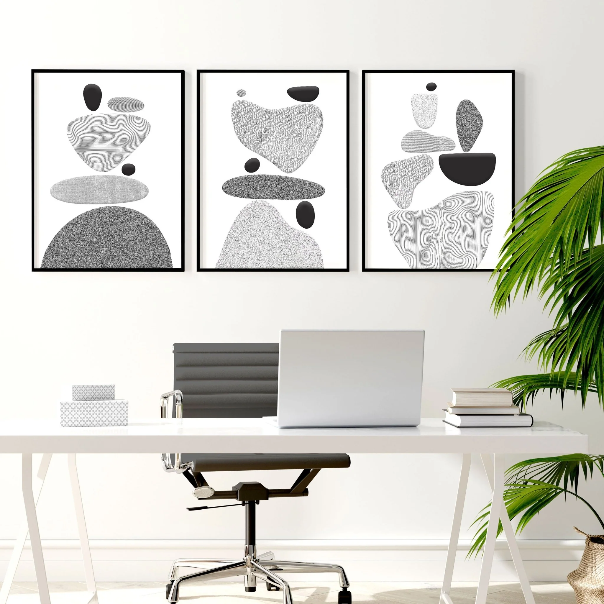 Art Home Office | Set of 3 wall art prints - Image 3