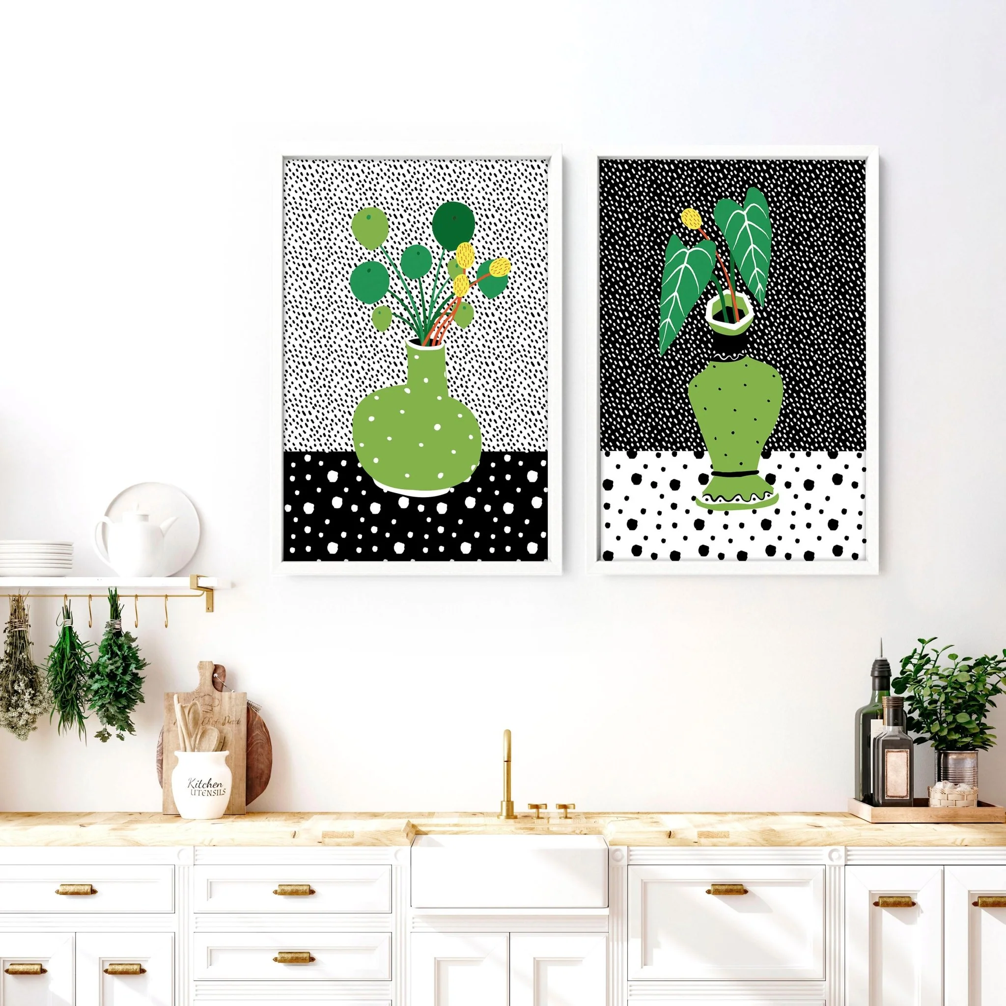 Art in the kitchen | set of 2 wall art poster prints - Image 2