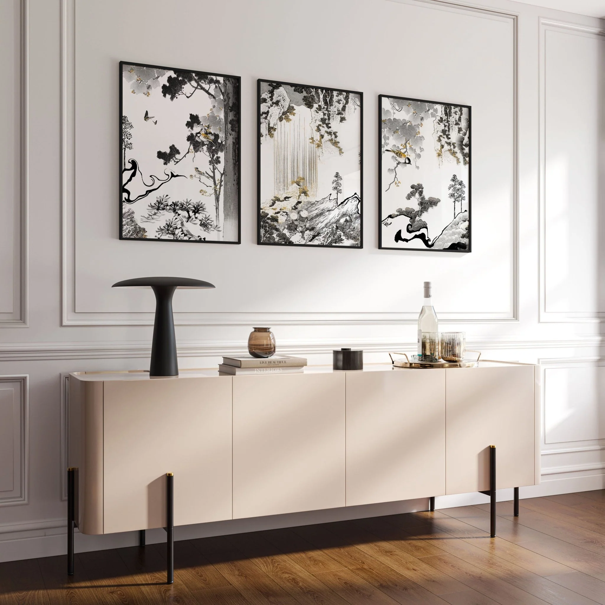 Art Living Room Wall | Set of 3 wall art prints - Image 3