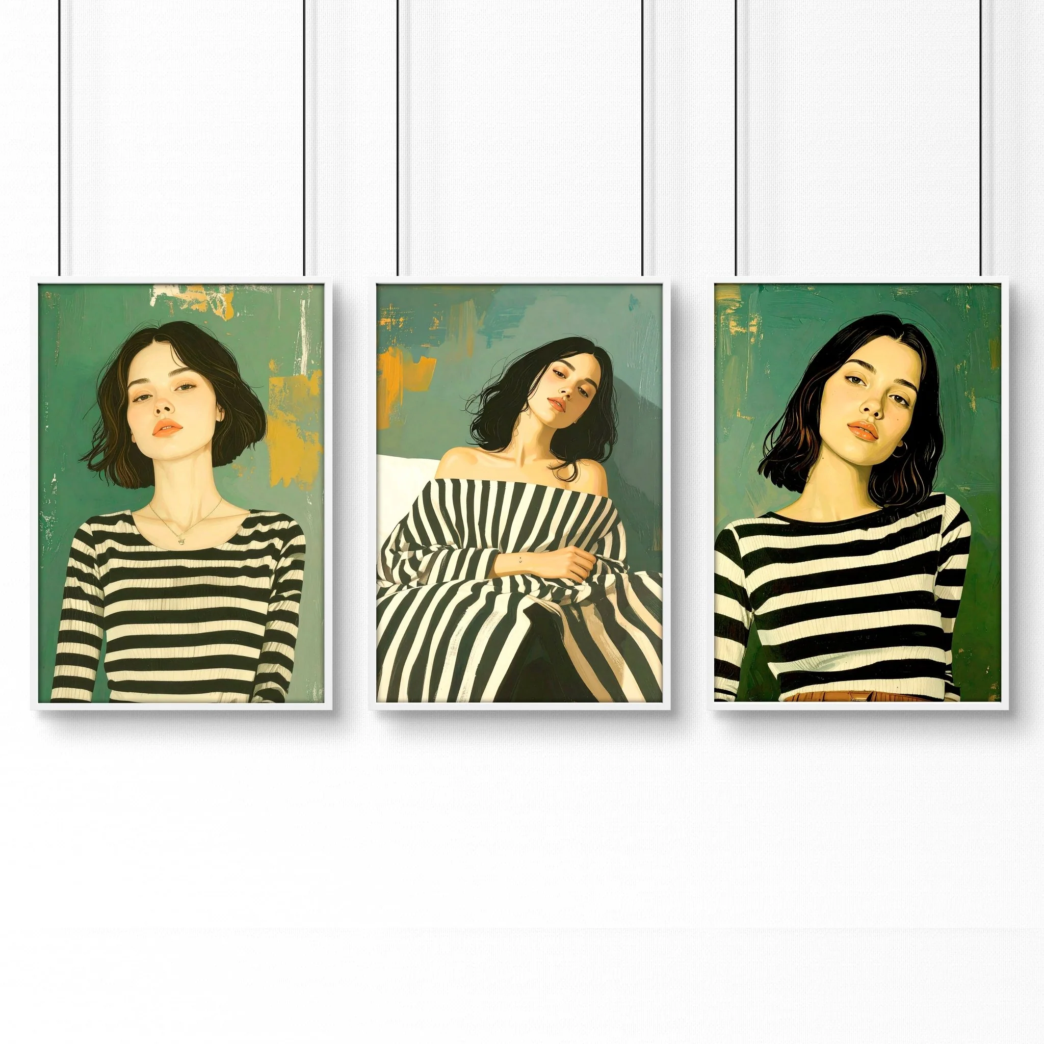 Art Print For Living Room | Set of 3 Boho Women Wall art Prints - Image 23