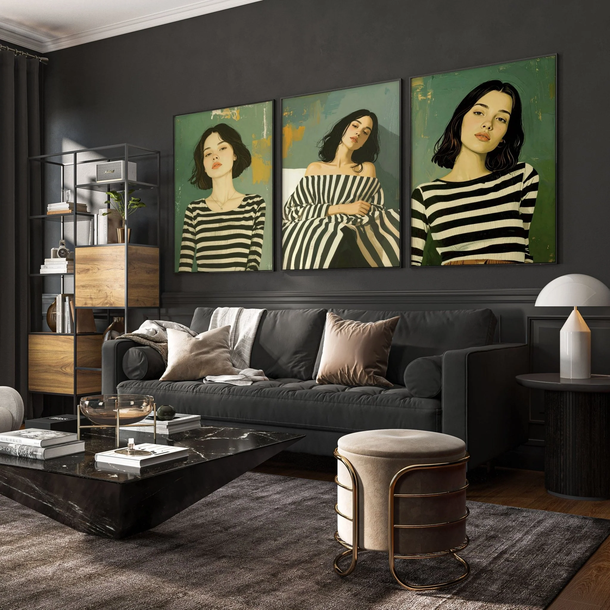 Art Print For Living Room | Set of 3 Boho Women Wall art Prints - Image 3