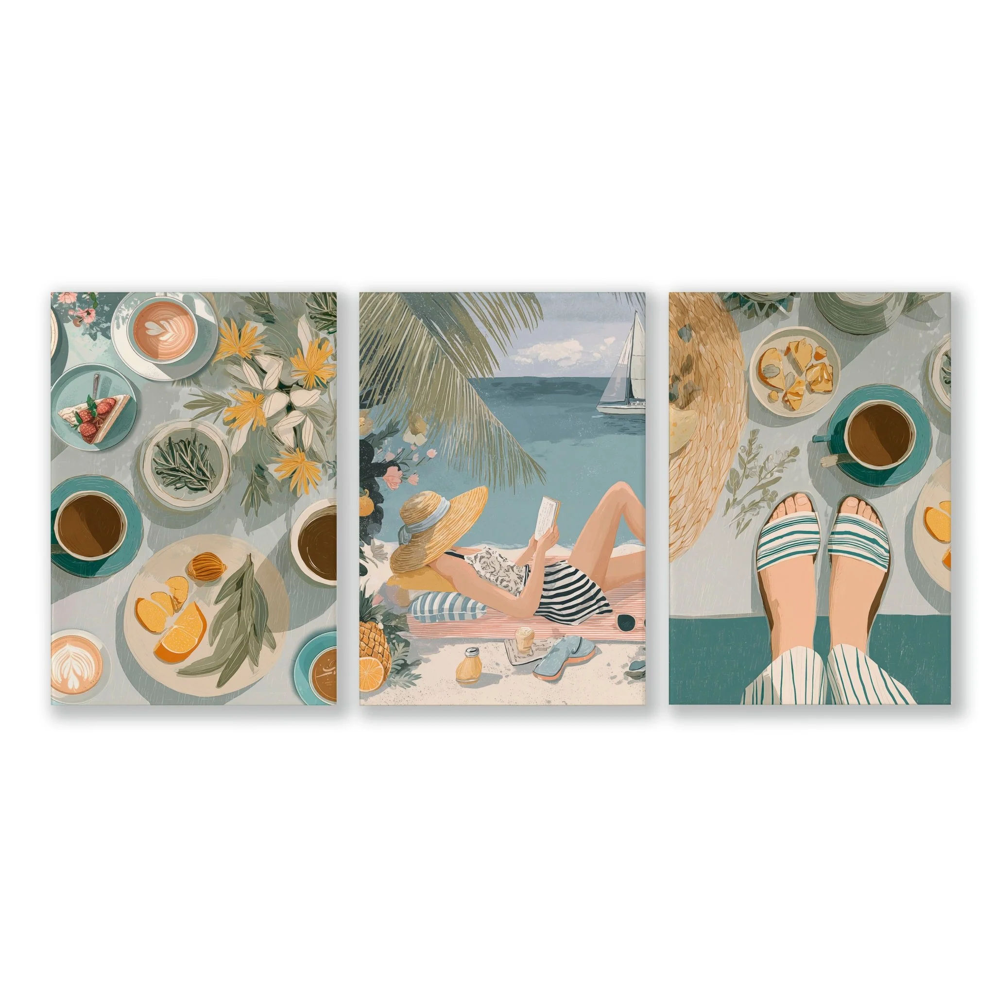Art Print With Frame | Set of 3 Italian Lifestyle Wall art Prints - Image 14