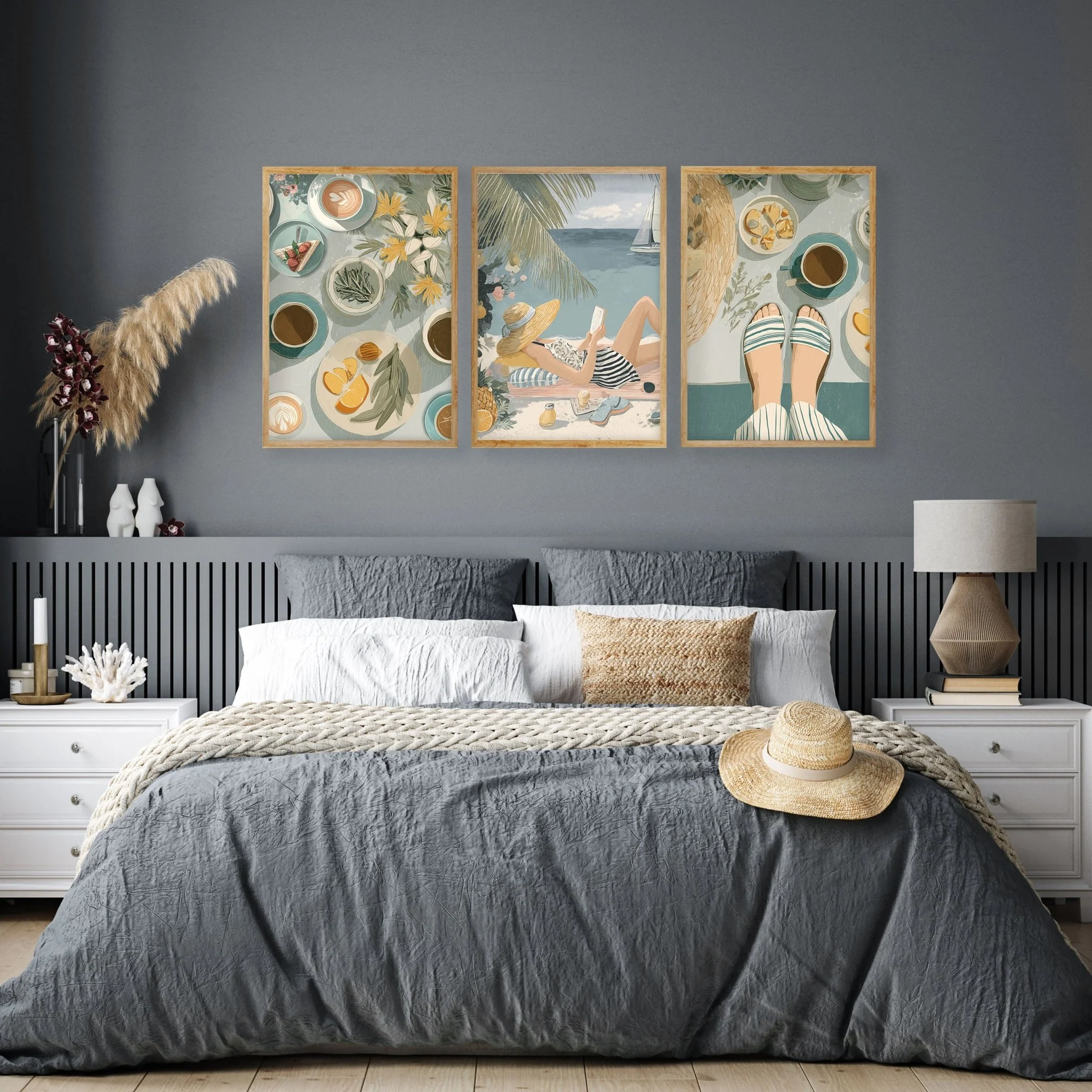 Art Print With Frame | Set of 3 Italian Lifestyle Wall art Prints - Image 3