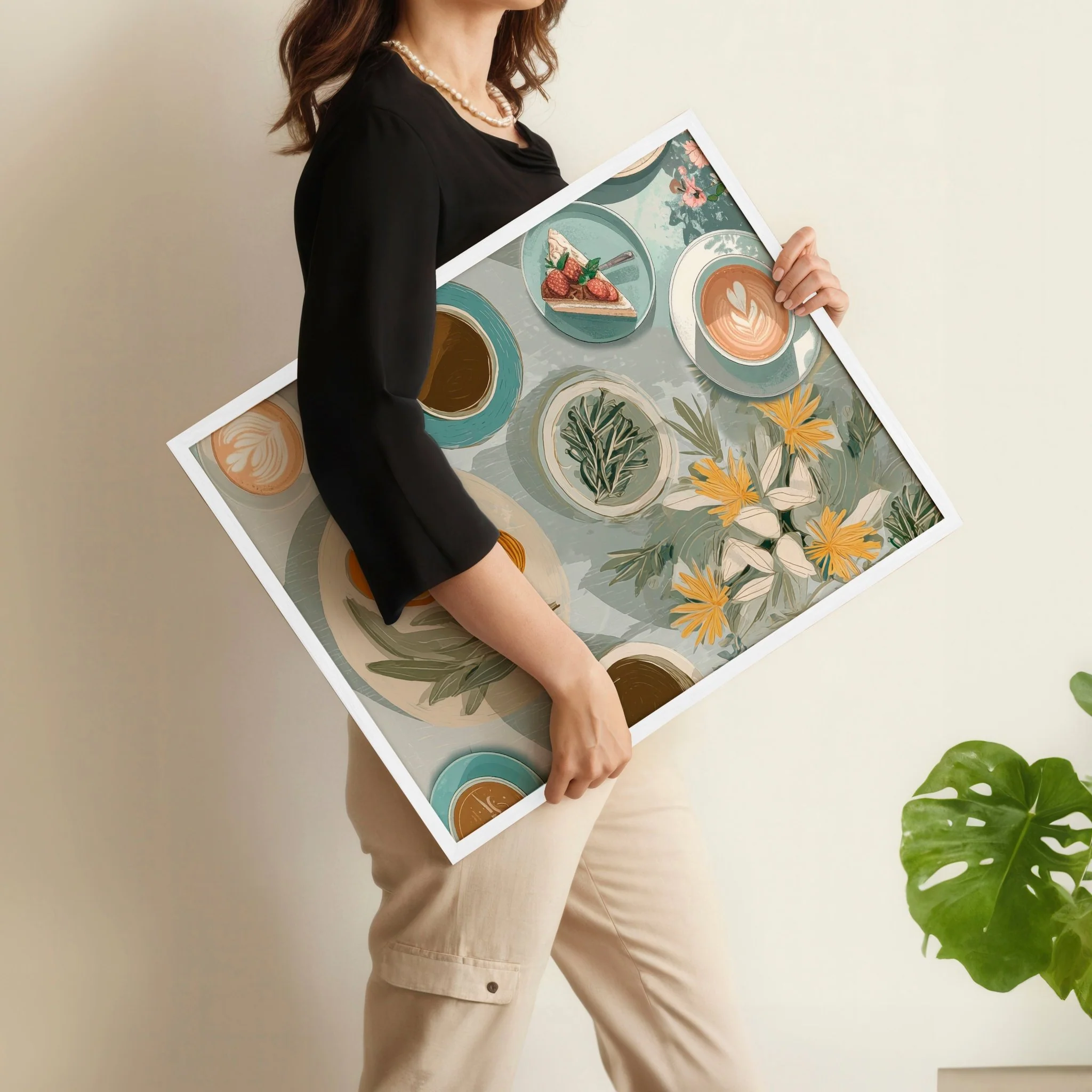 Art Print With Frame | Set of 3 Italian Lifestyle Wall art Prints - Image 7