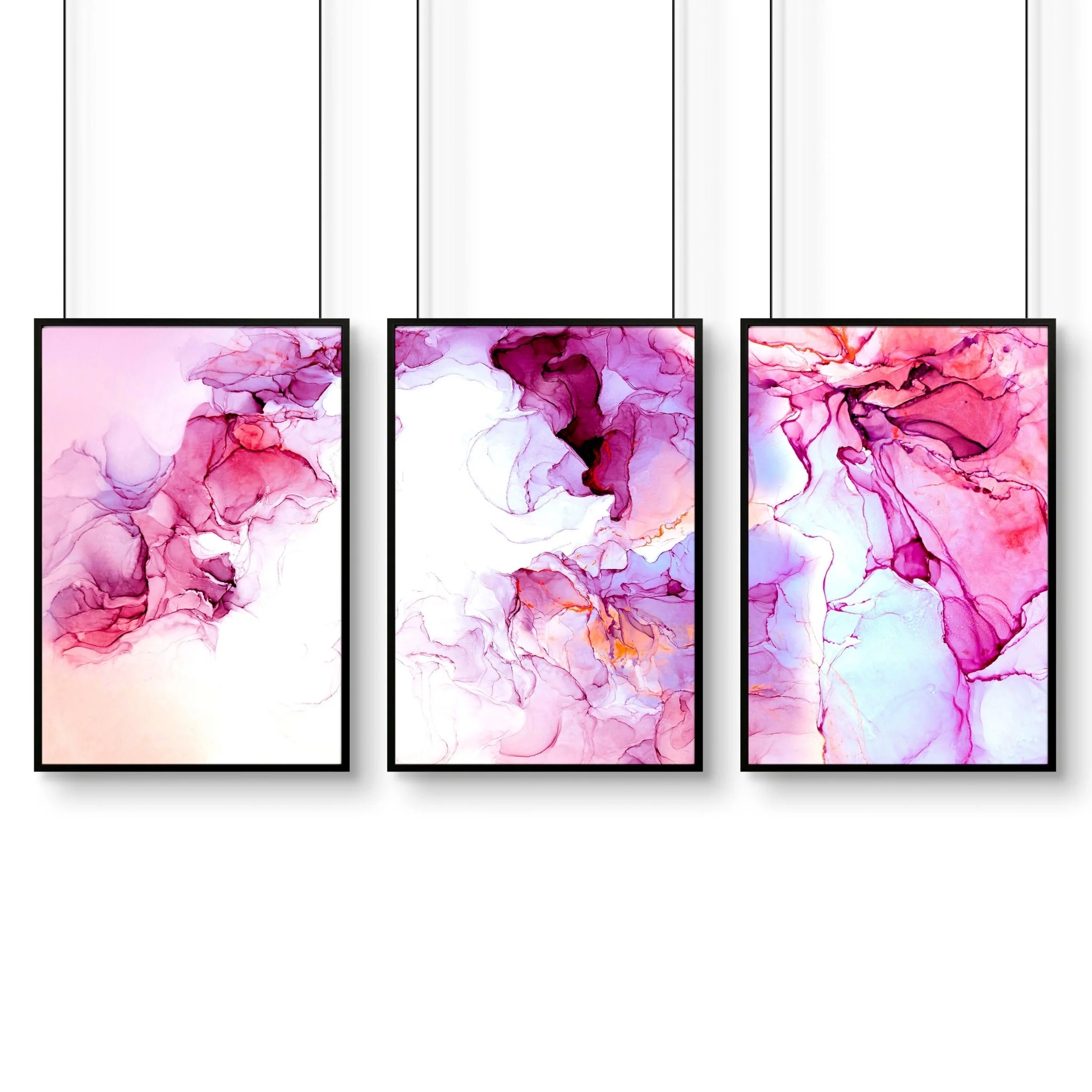 Art prints abstract | set of 3 wall art for home office decor - Image 5