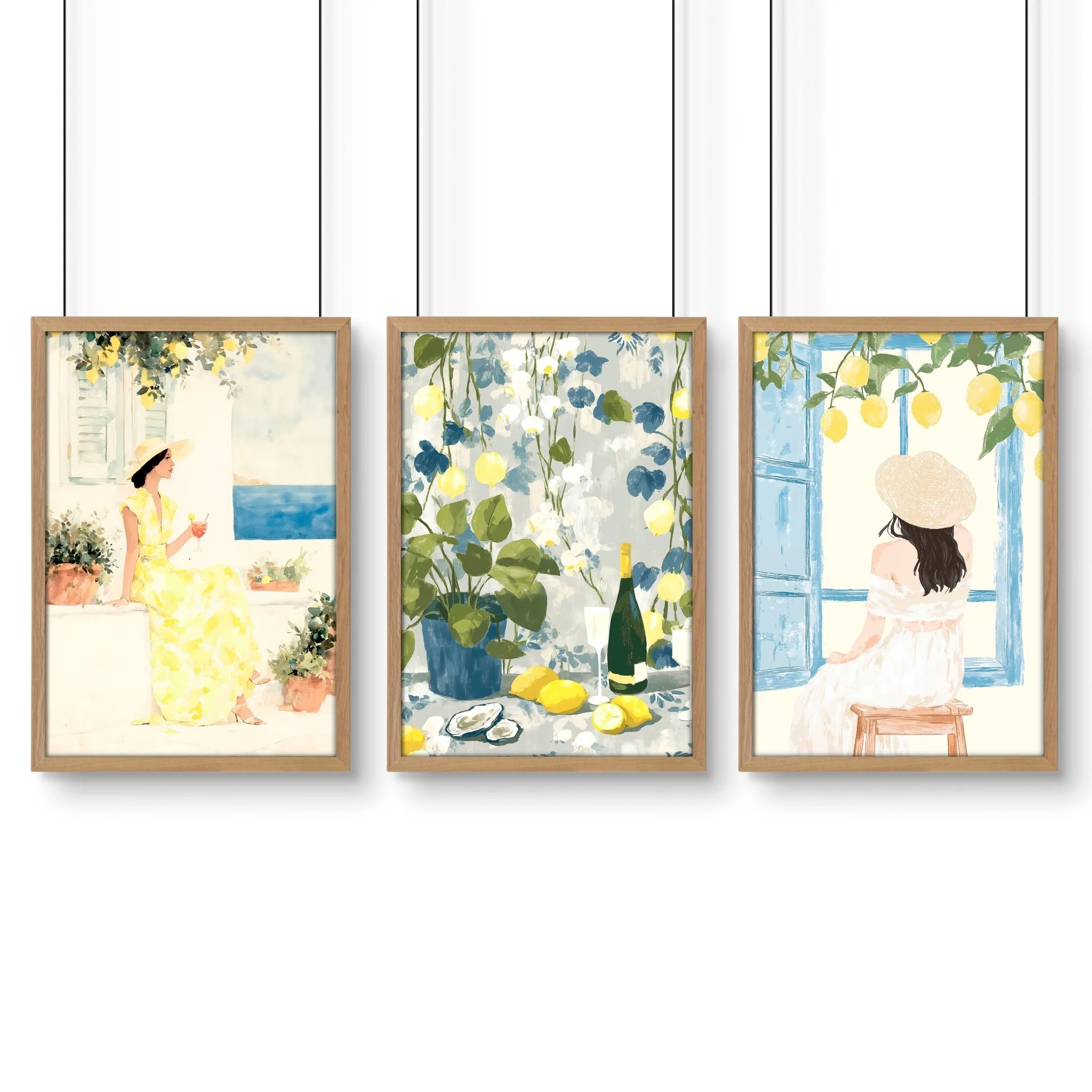 Art Prints In Frames | Set of 3 Italian Lifestyle Wall art Prints - Image 13