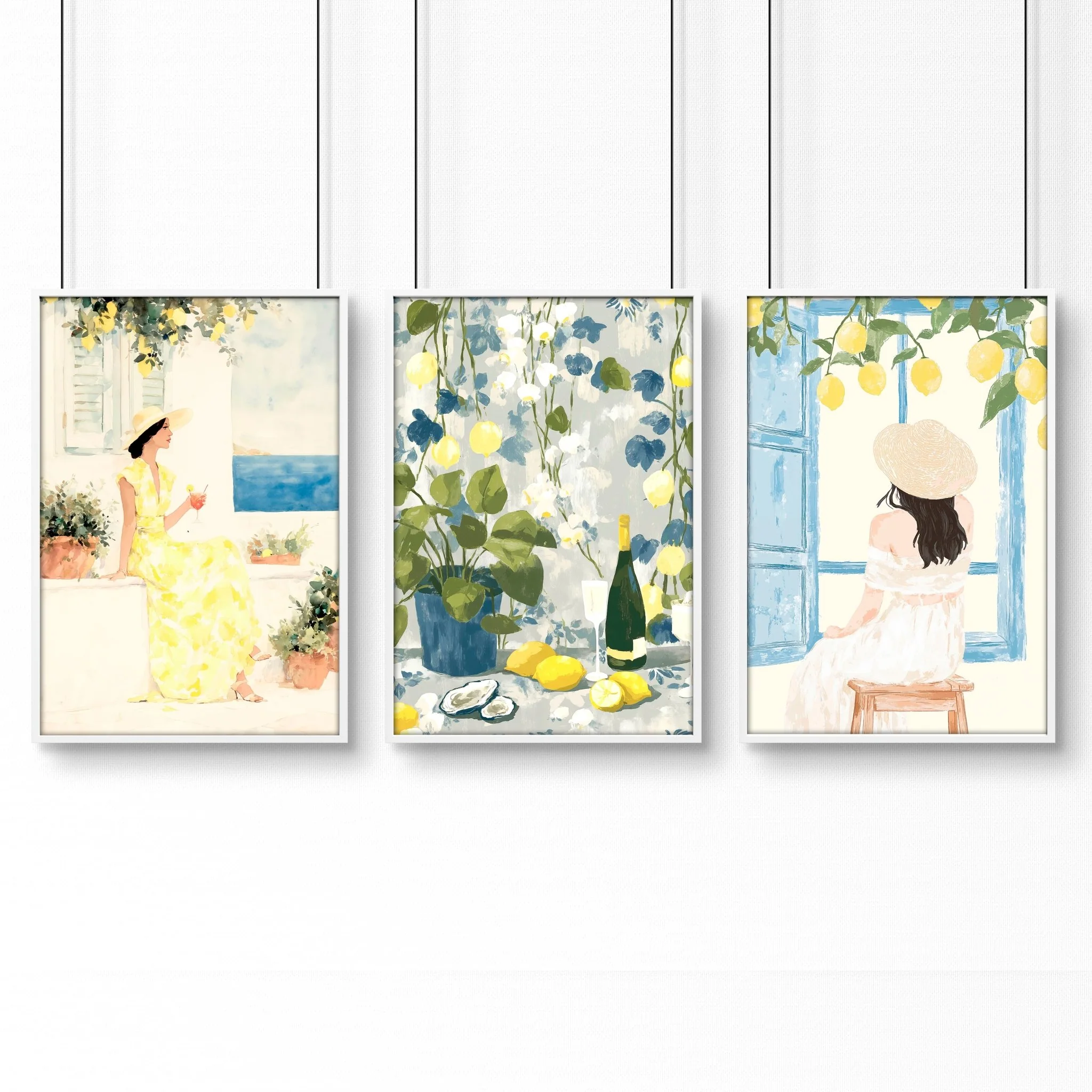 Art Prints In Frames | Set of 3 Italian Lifestyle Wall art Prints - Image 14
