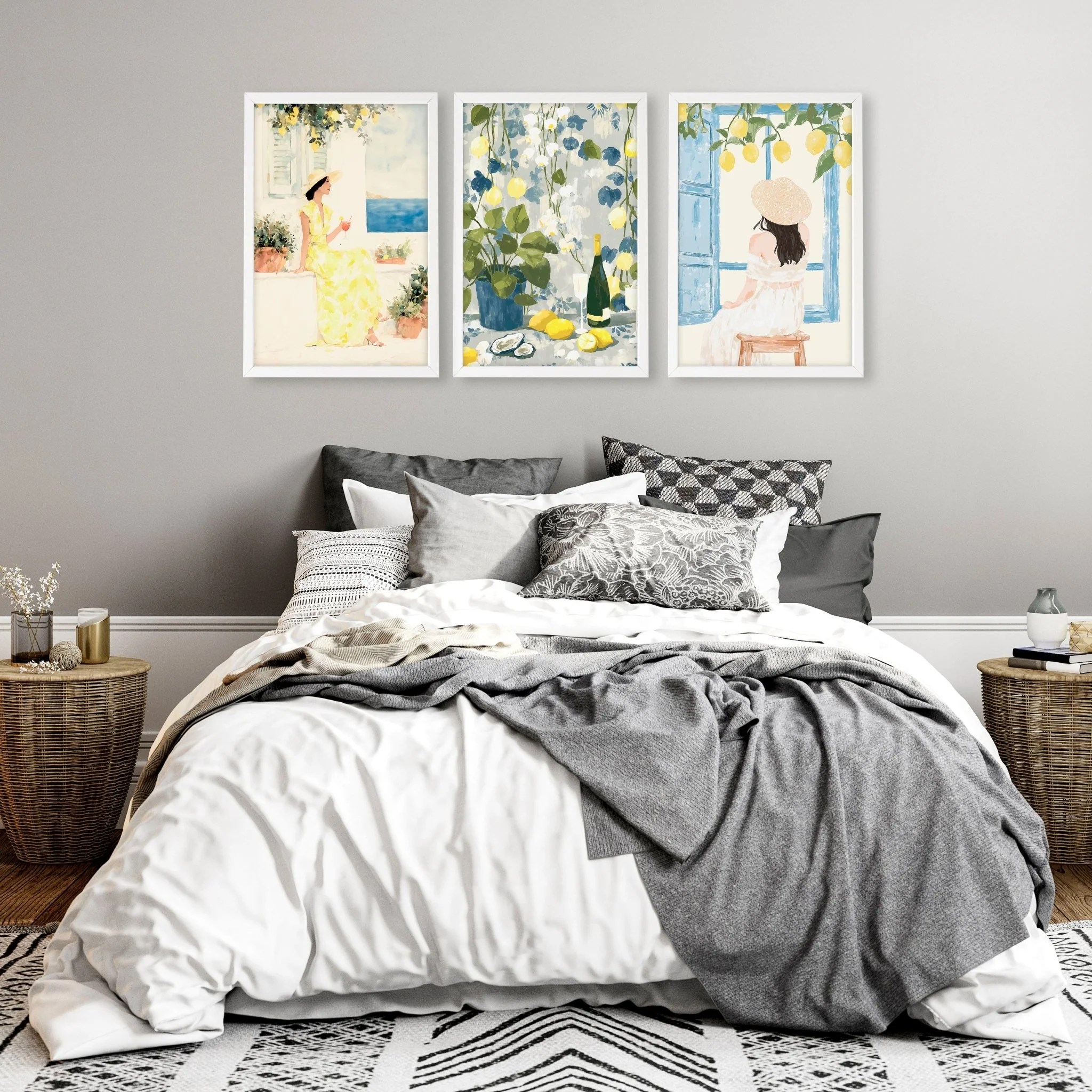 Art Prints In Frames | Set of 3 Italian Lifestyle Wall art Prints - Image 6