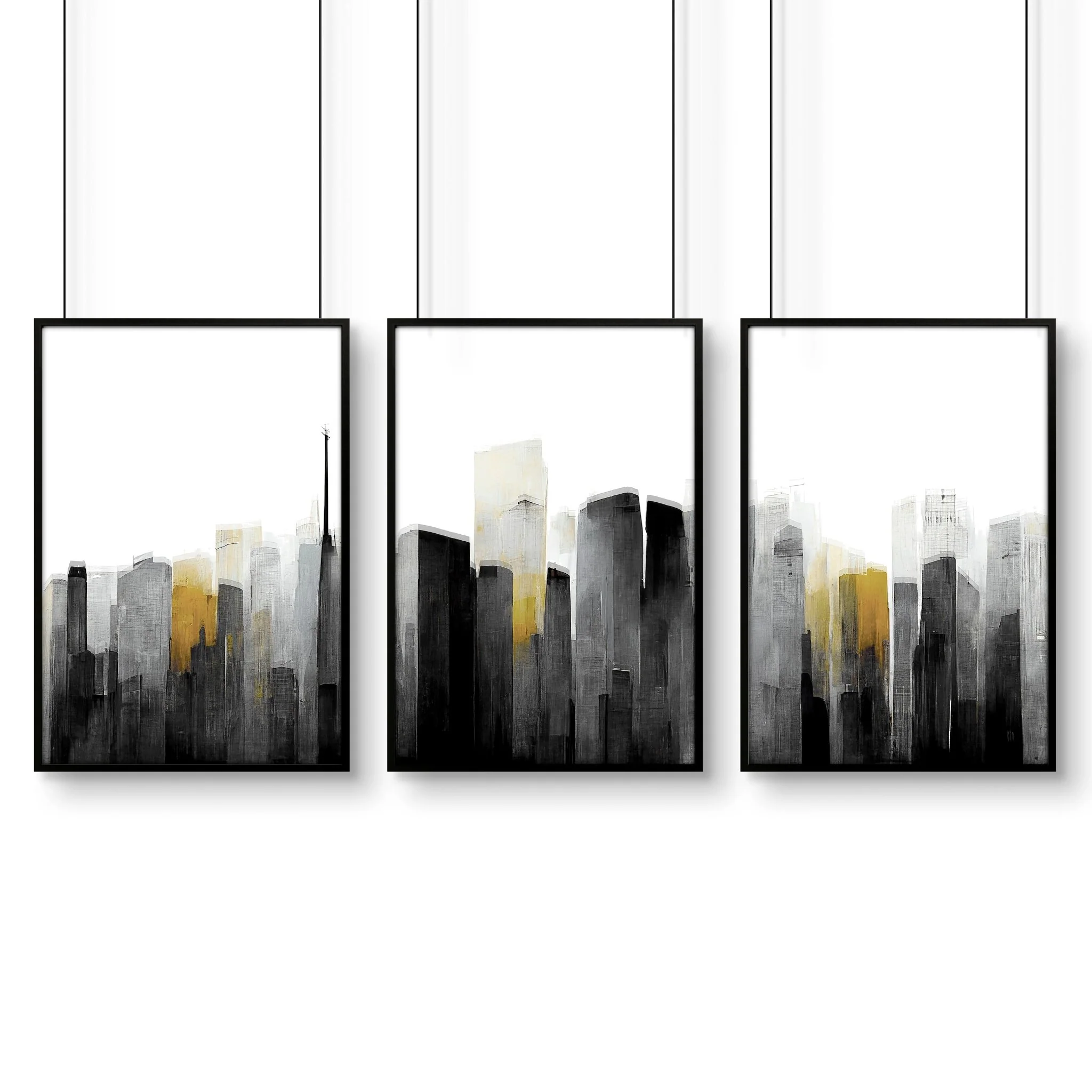 Art Prints Large | Set of 3 Urban Skyscrapers Wall art Prints - Image 11