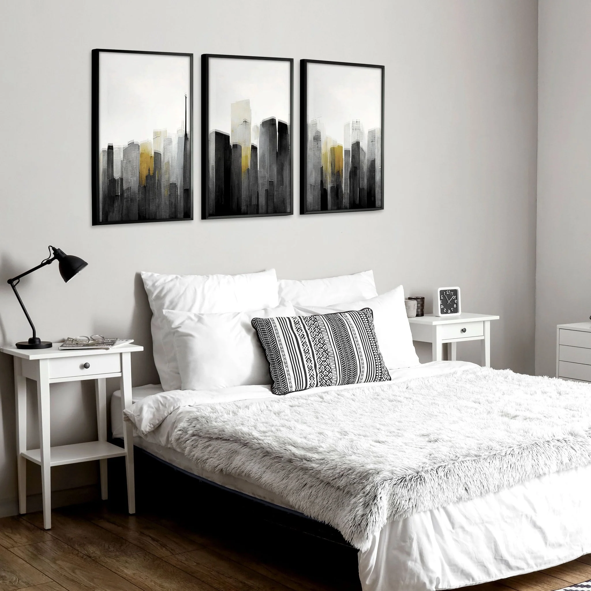 Art Prints Large | Set of 3 Urban Skyscrapers Wall art Prints - Image 4