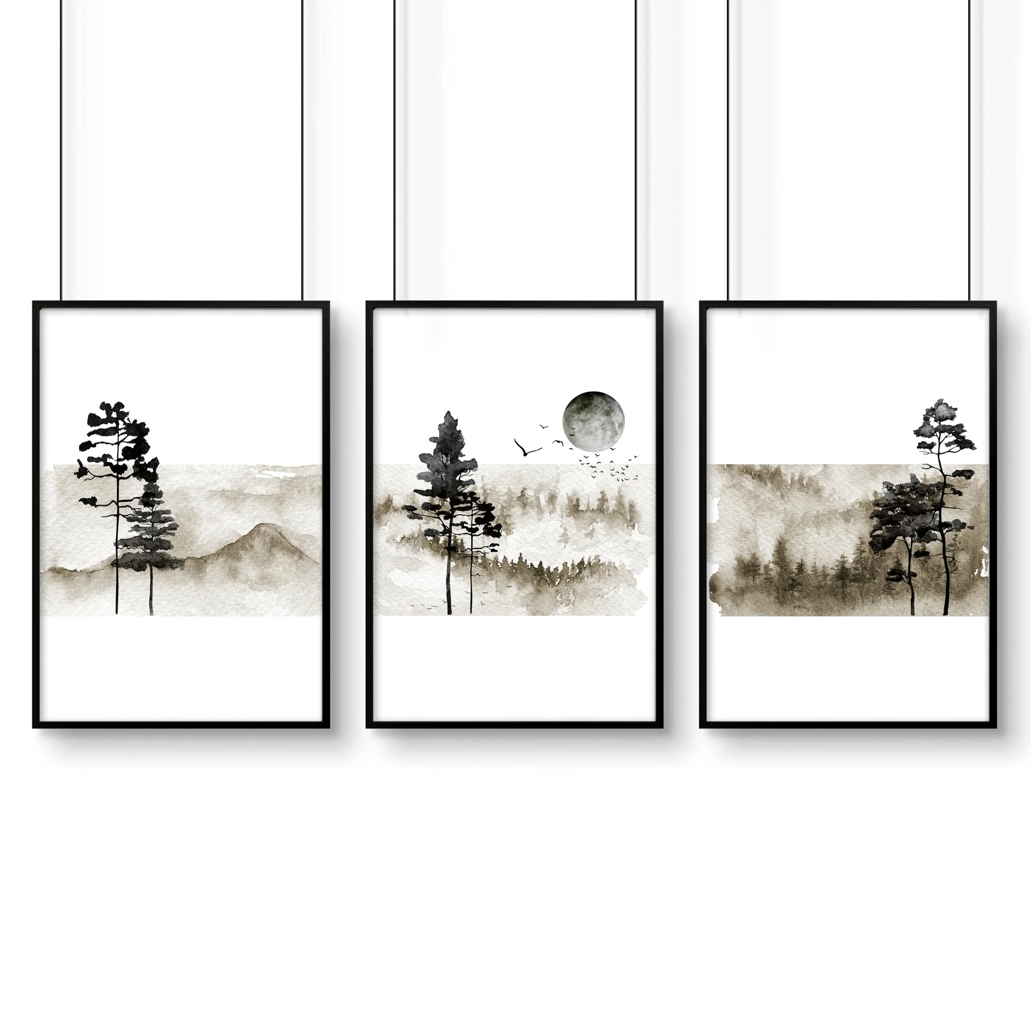 Art prints Scandinavian for bedroom | set of 3 wall art prints - Image 9