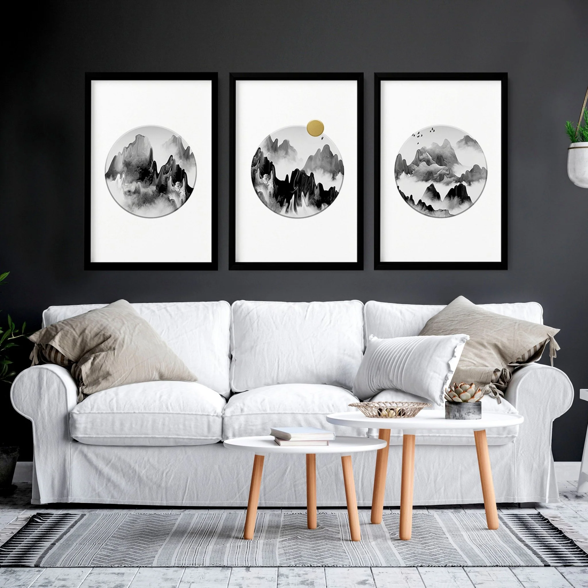 Art wall for living room | set of 3 wall art prints - Image 2