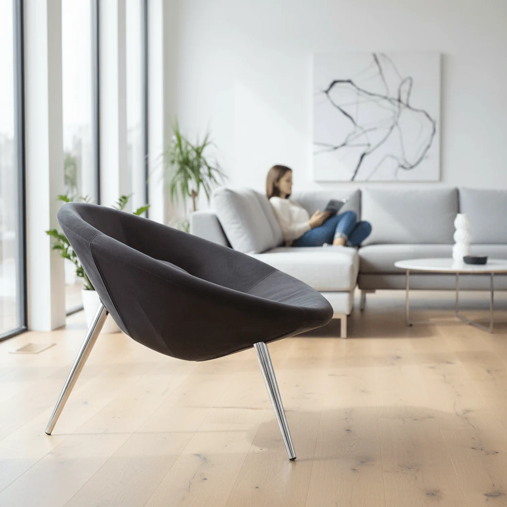 Arto Conic Black Chair - Image 2