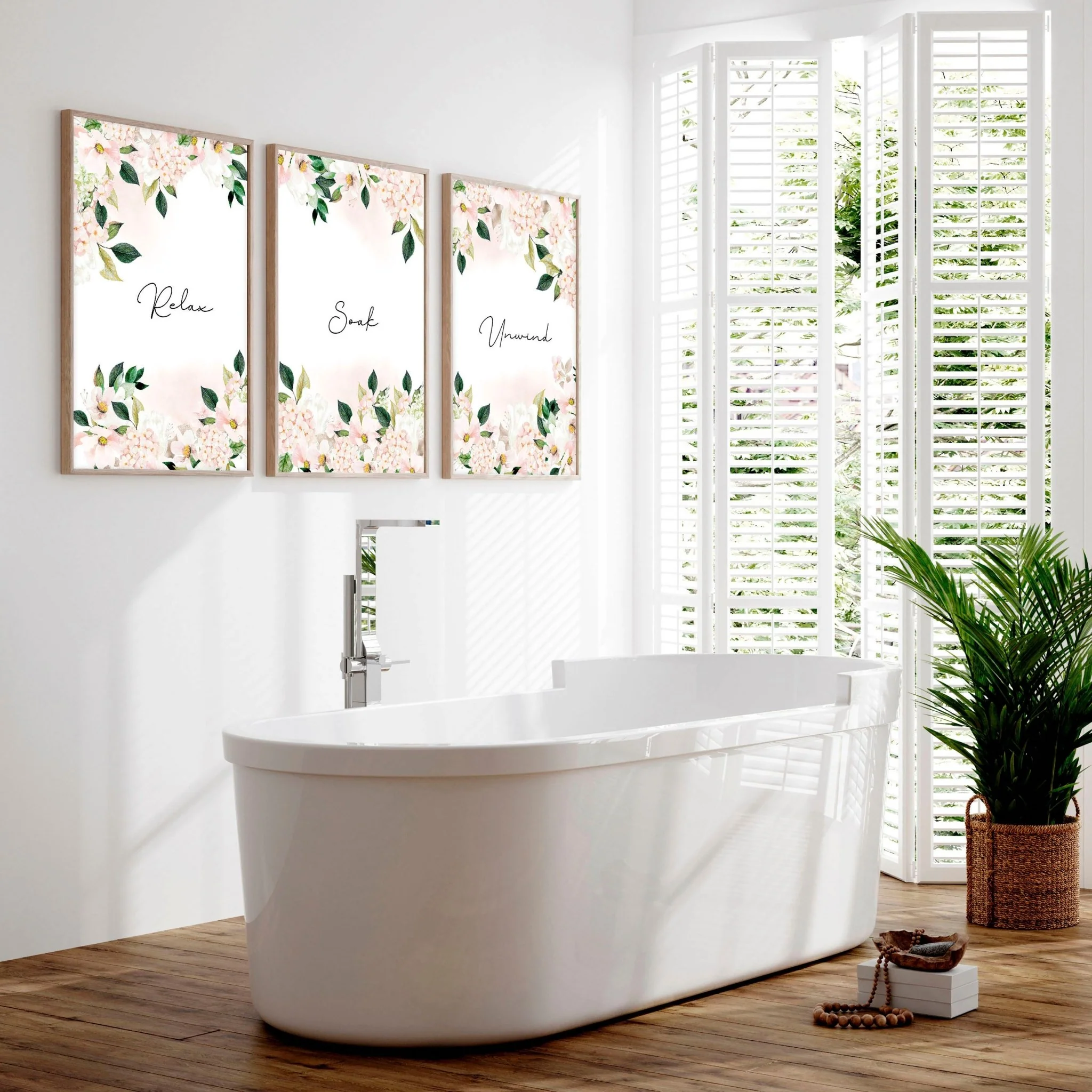 Artwork for a bathroom | set of 3 framed wall art - Image 2