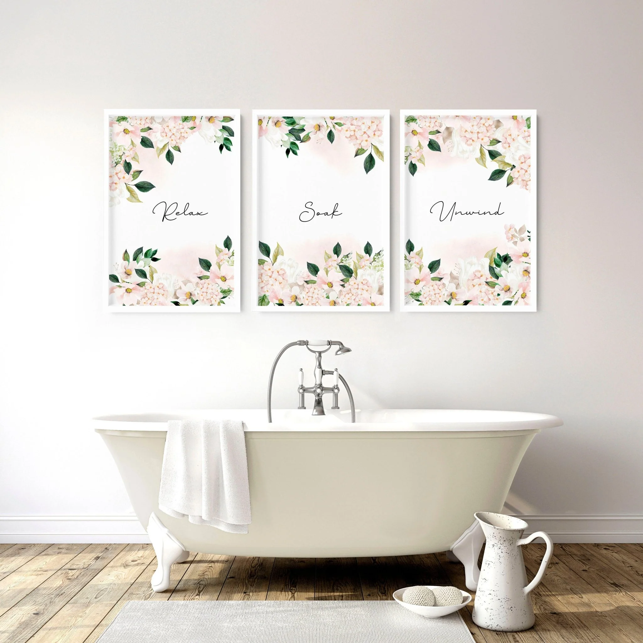 Artwork for a bathroom | set of 3 framed wall art - Image 3