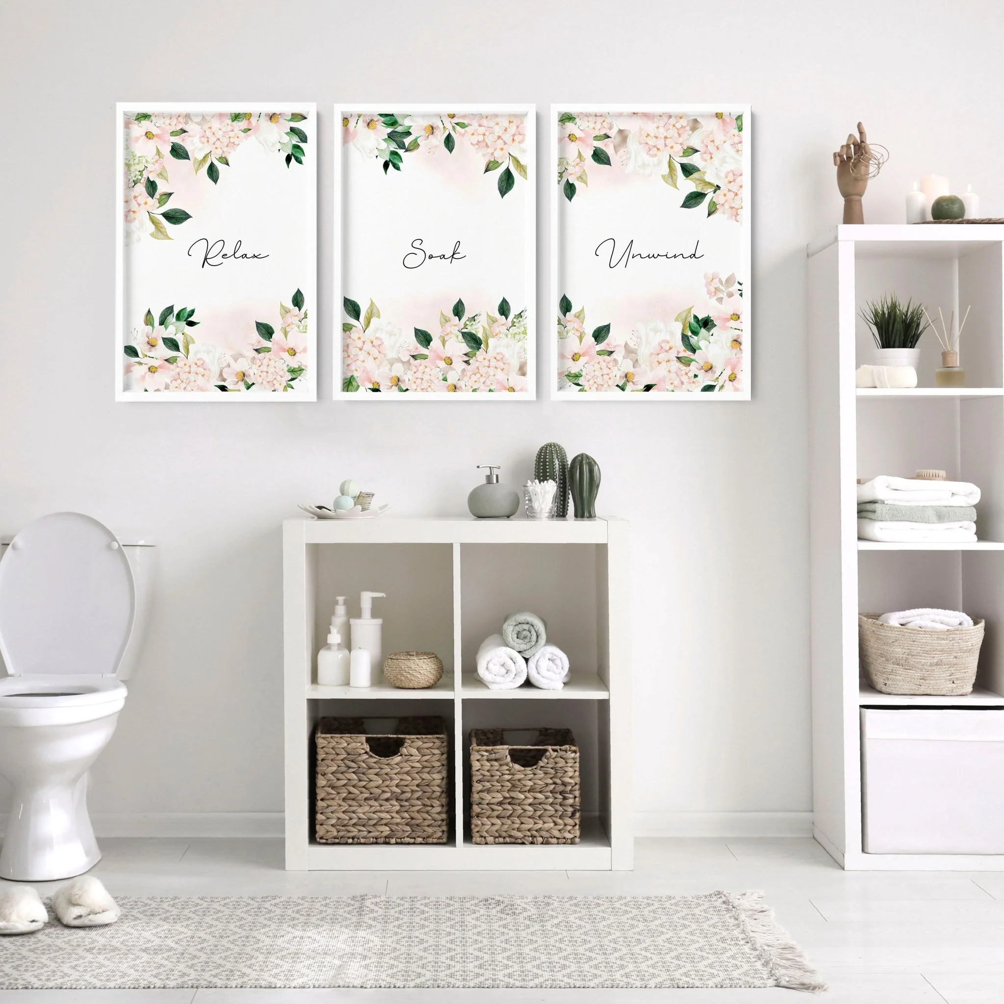Artwork for a bathroom | set of 3 framed wall art - Image 4