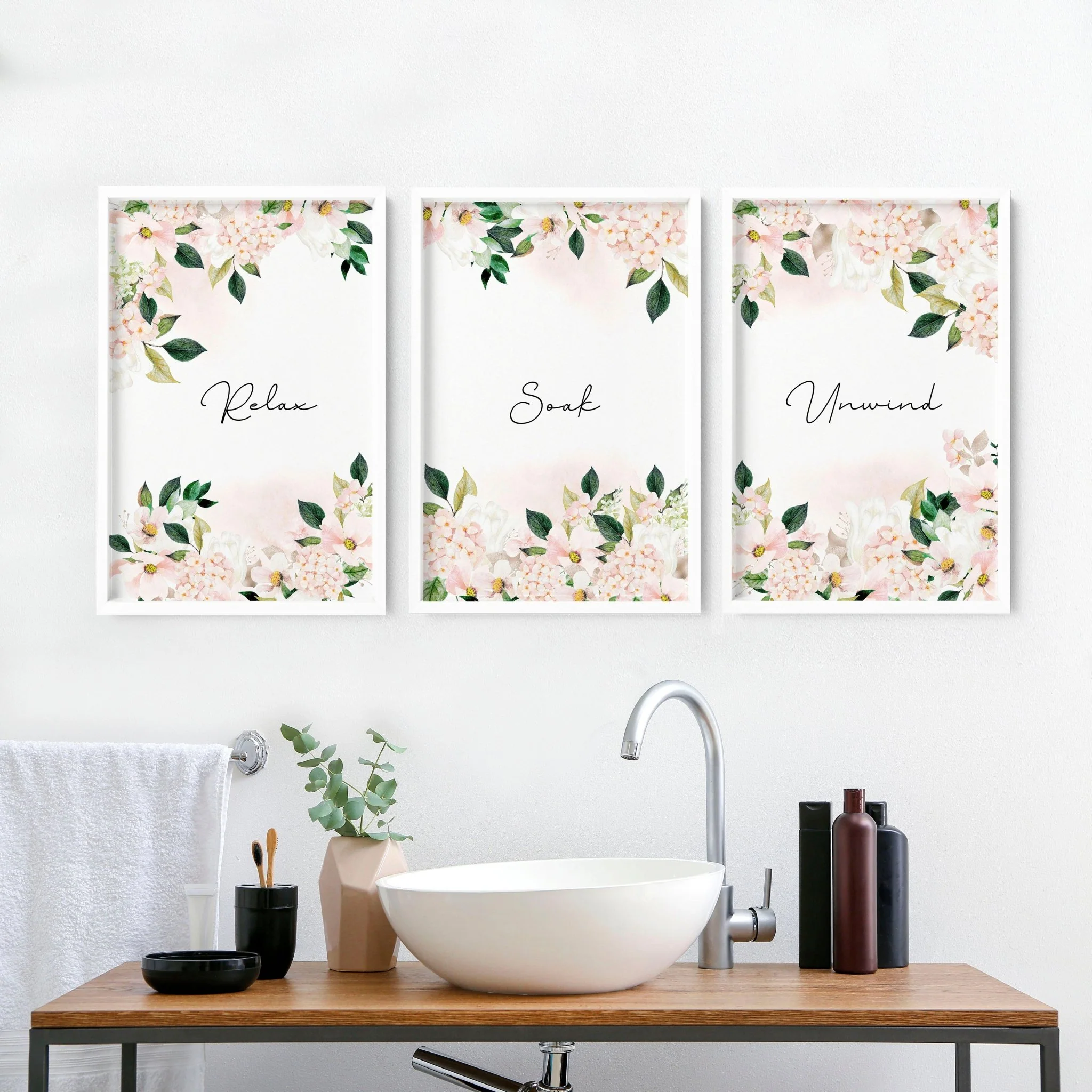 Artwork for a bathroom | set of 3 framed wall art - Image 5