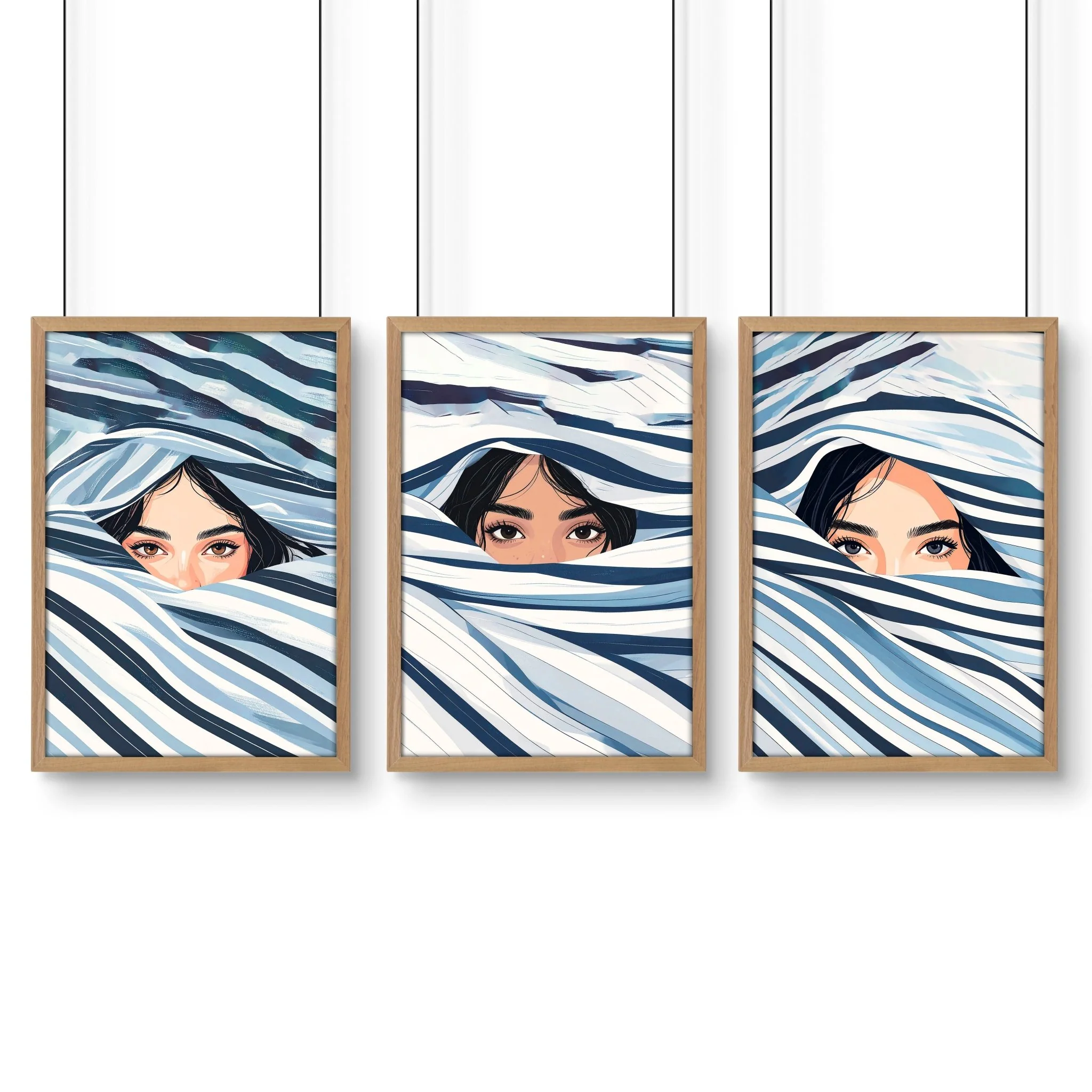 Artwork For Bedroom Wall | Set of 3 Boho Women Wall art Prints - Image 10