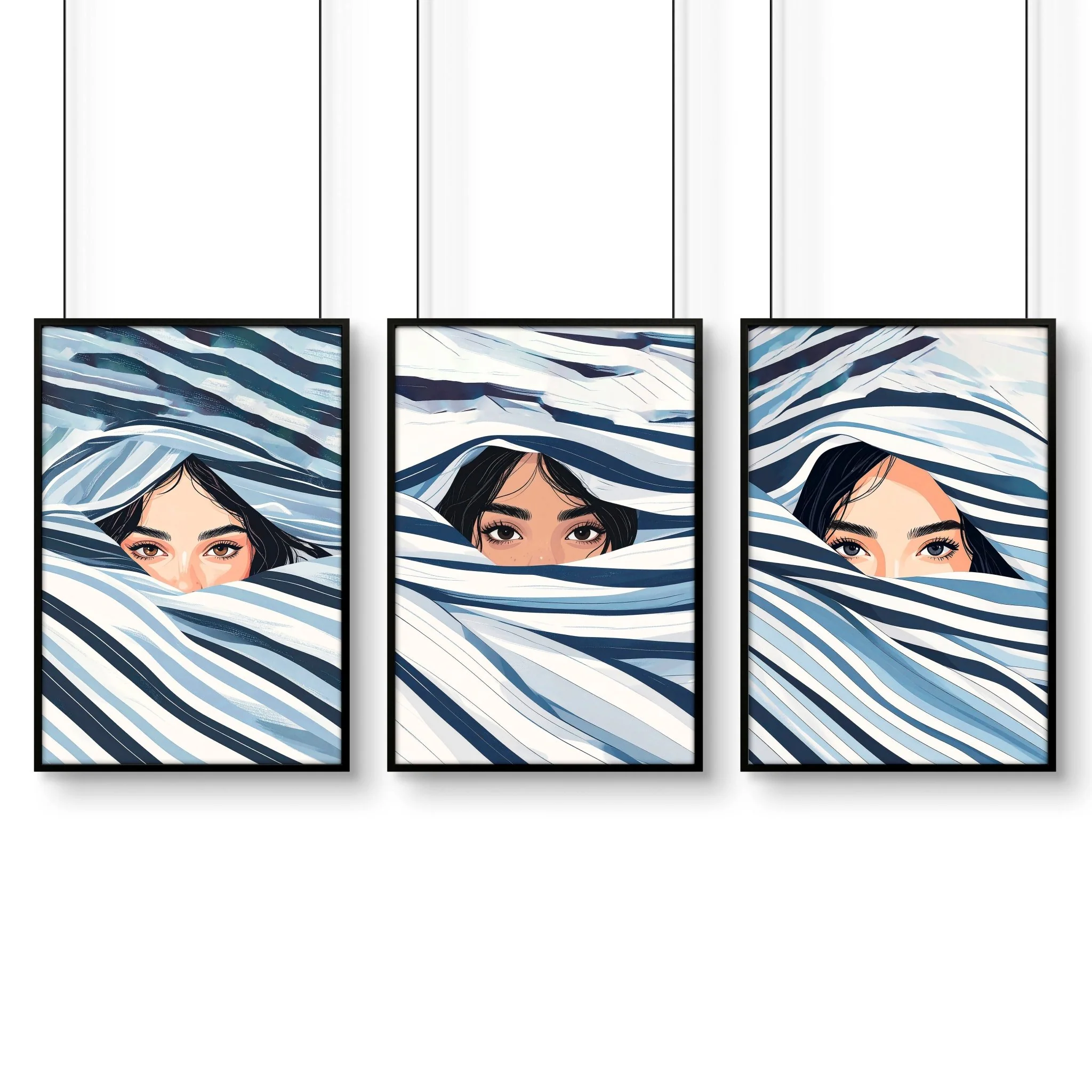 Artwork For Bedroom Wall | Set of 3 Boho Women Wall art Prints - Image 9