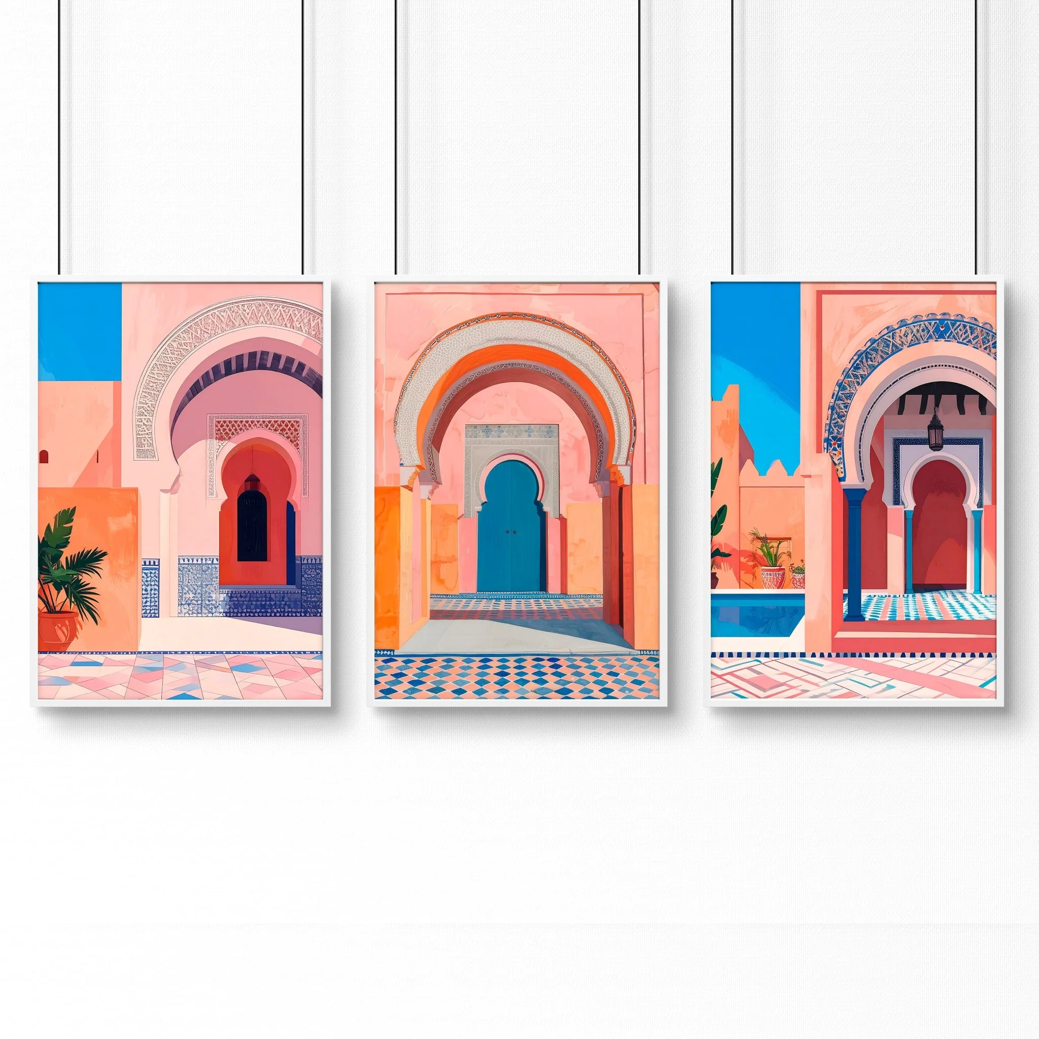 Artwork For Home Office | Set of 3 Moroccan Inspired Wall art Prints - Image 12
