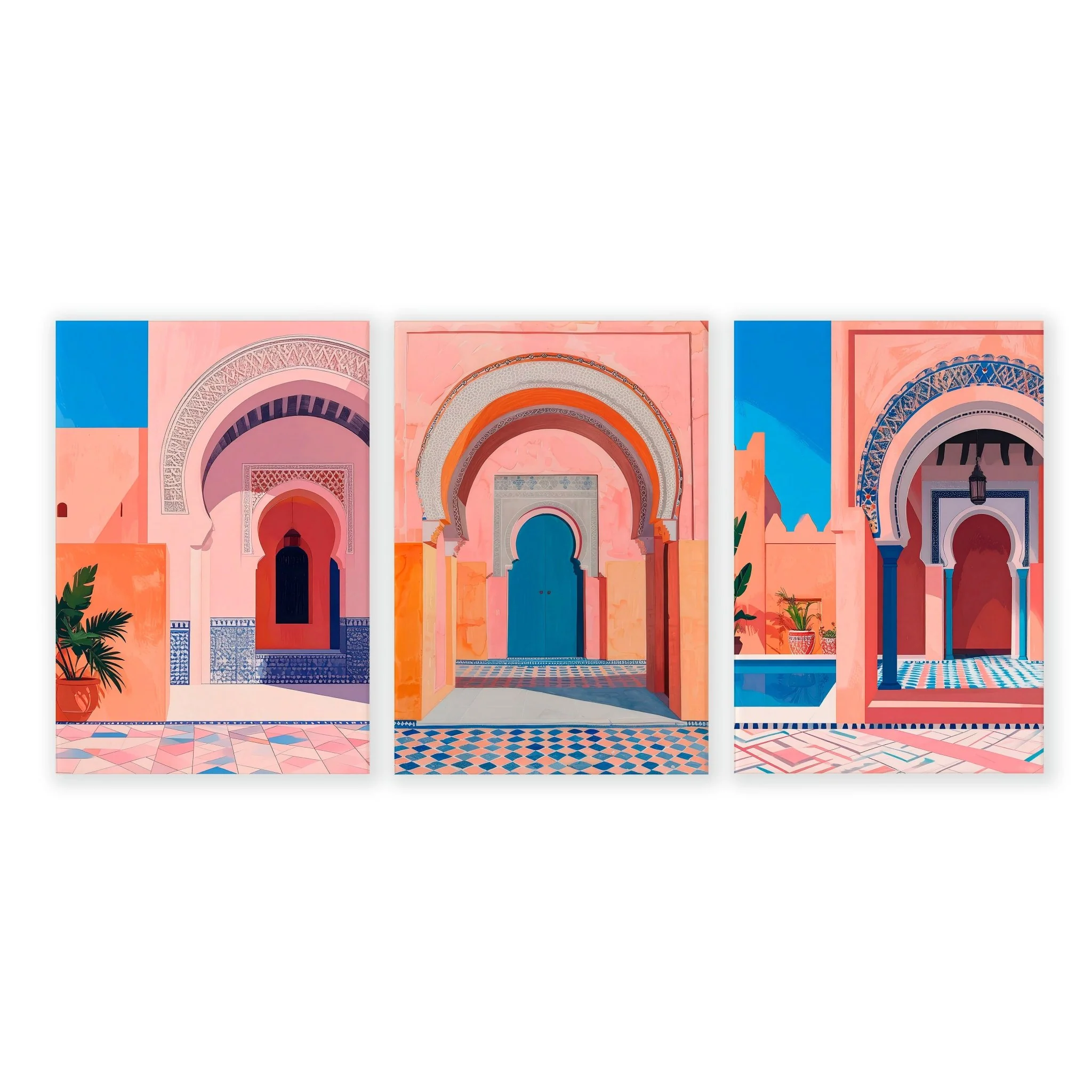 Artwork For Home Office | Set of 3 Moroccan Inspired Wall art Prints - Image 13