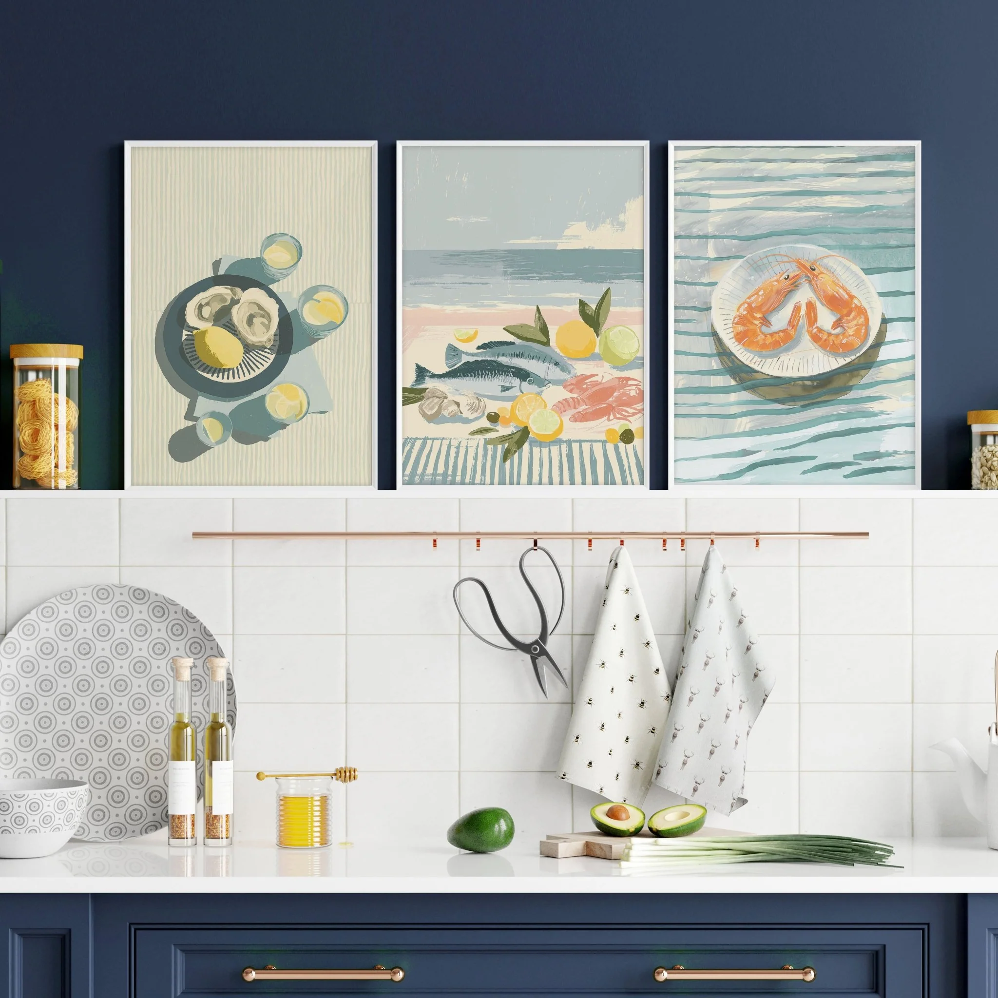 Artwork For Kitchen Wall | Set of 3 Italian Lifestyle Wall art Prints - Image 3
