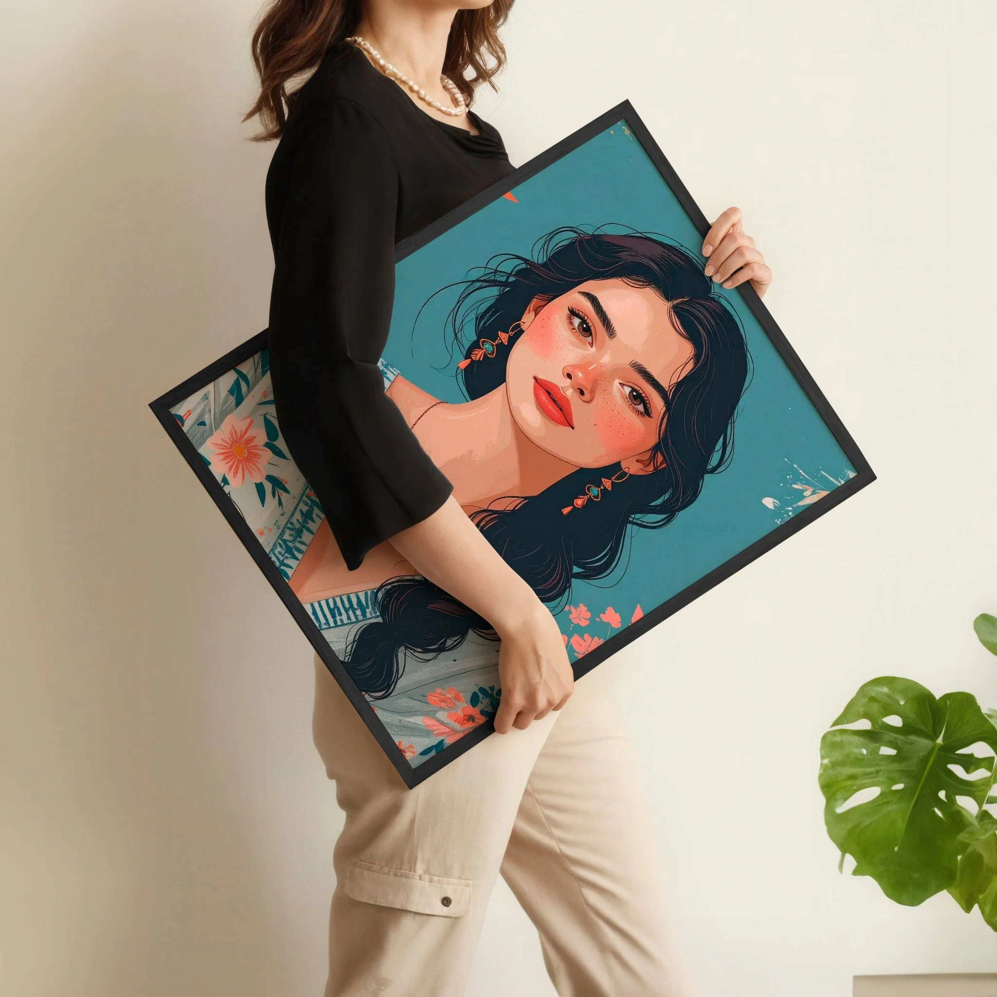 Artwork For Living Room Walls | Set of 3 Boho Women Wall art Prints - Image 12