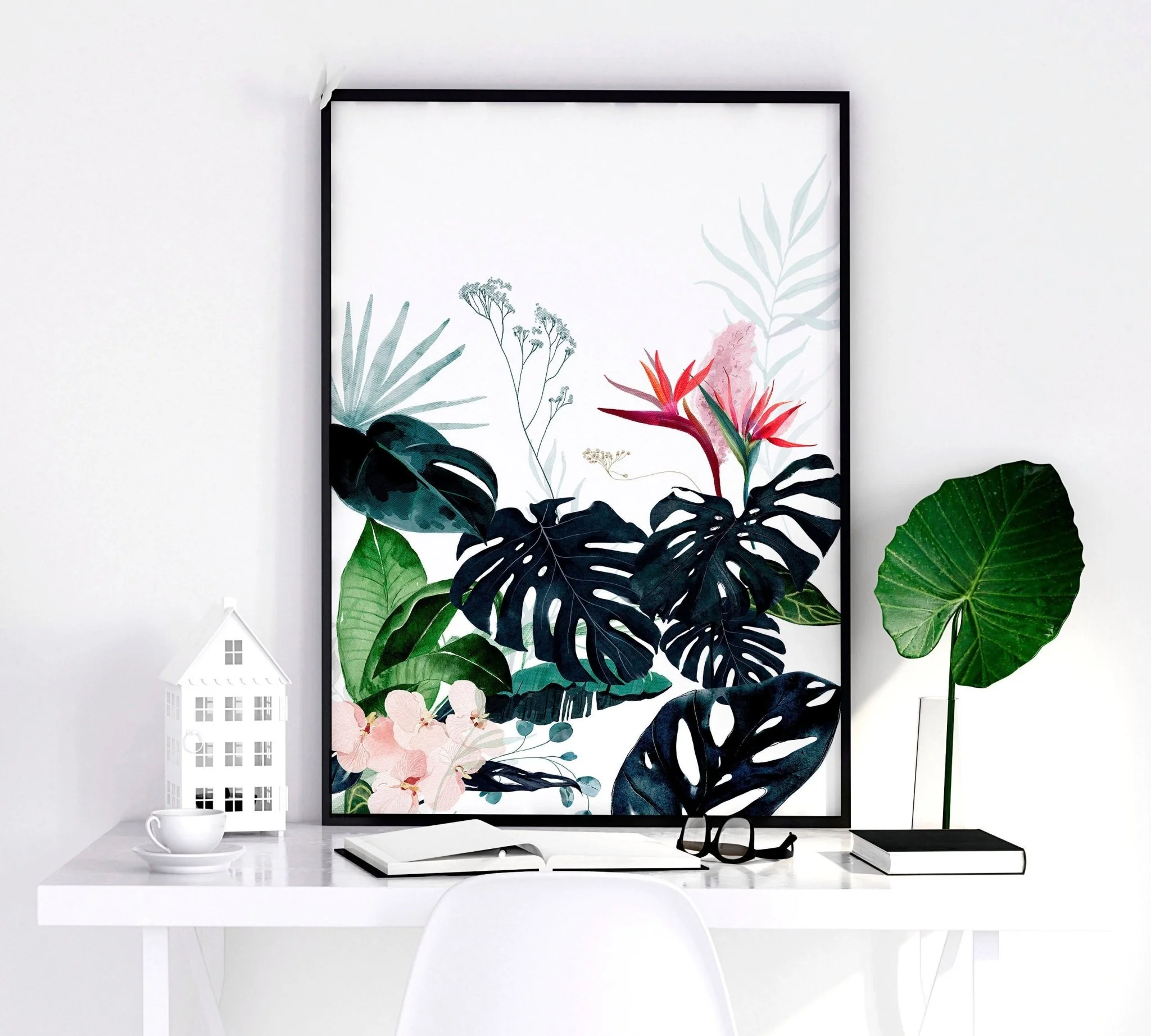 Artwork for offices | set of 3 Tropical wall art - Image 4