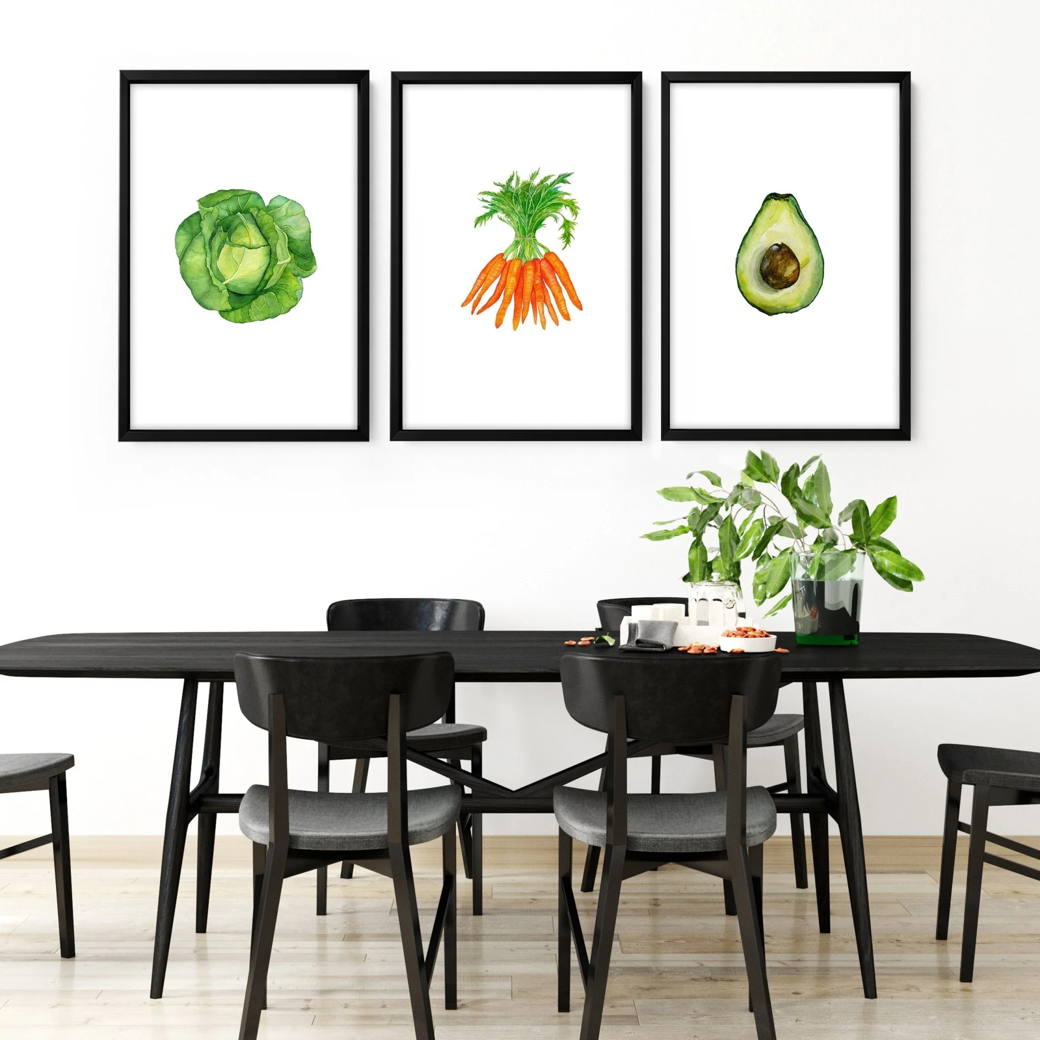 Artwork for the kitchen | Set of 3 framed wall art - Image 3