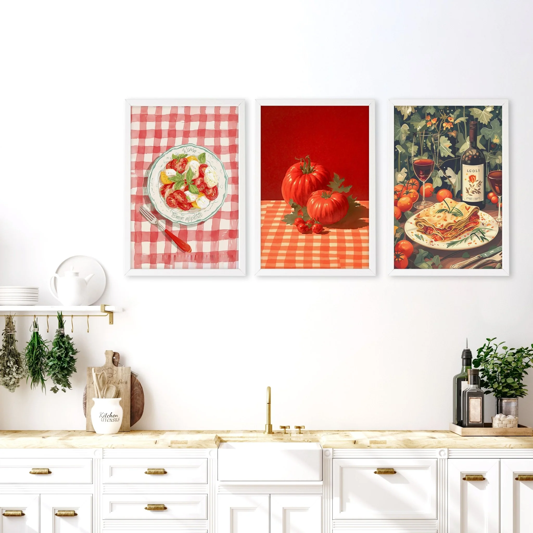 Artwork For The Kitchen Wall | Set of 3 Italian Lifestyle Wall art Prints - Image 5