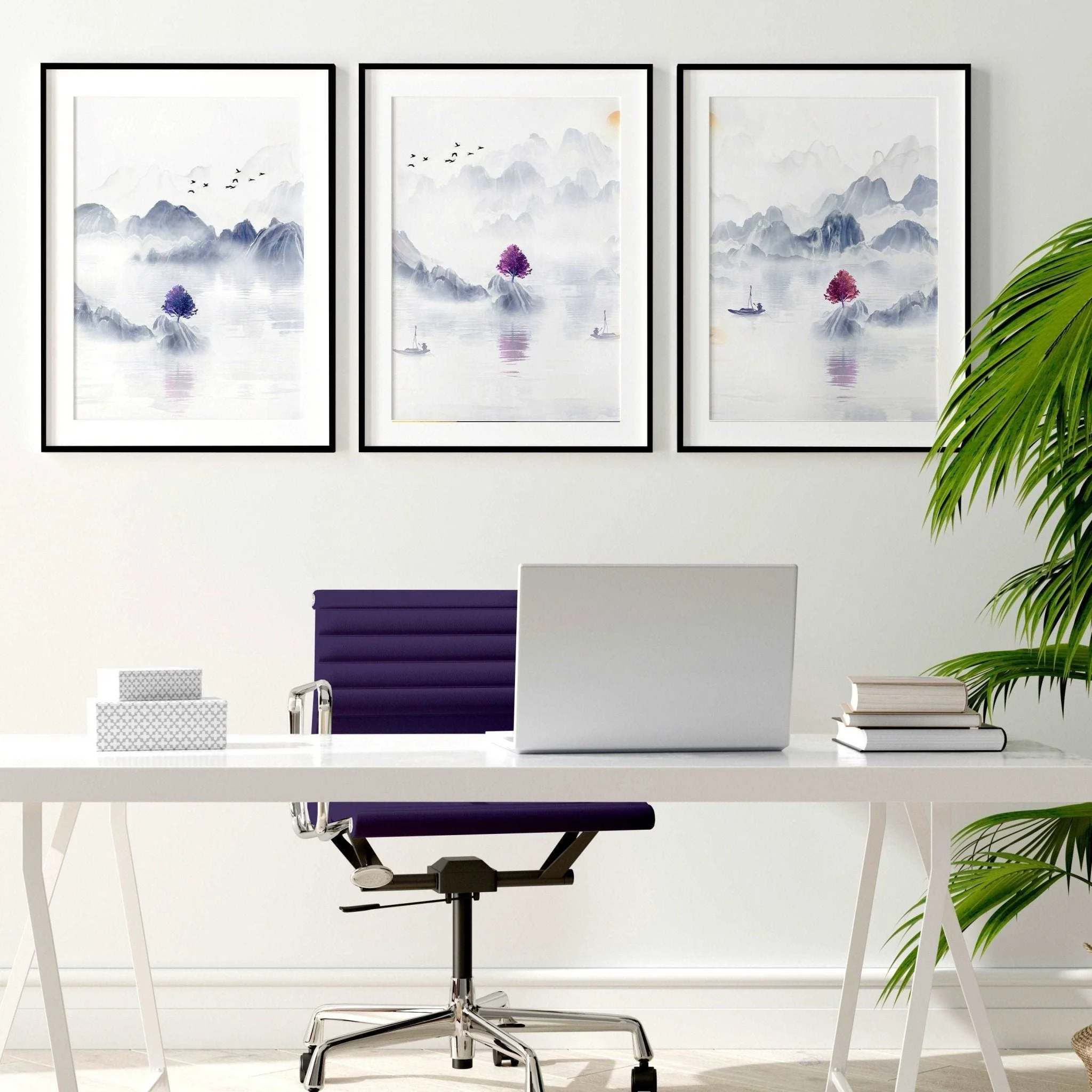 Artwork for the office | set of 3 framed wall art - Image 2